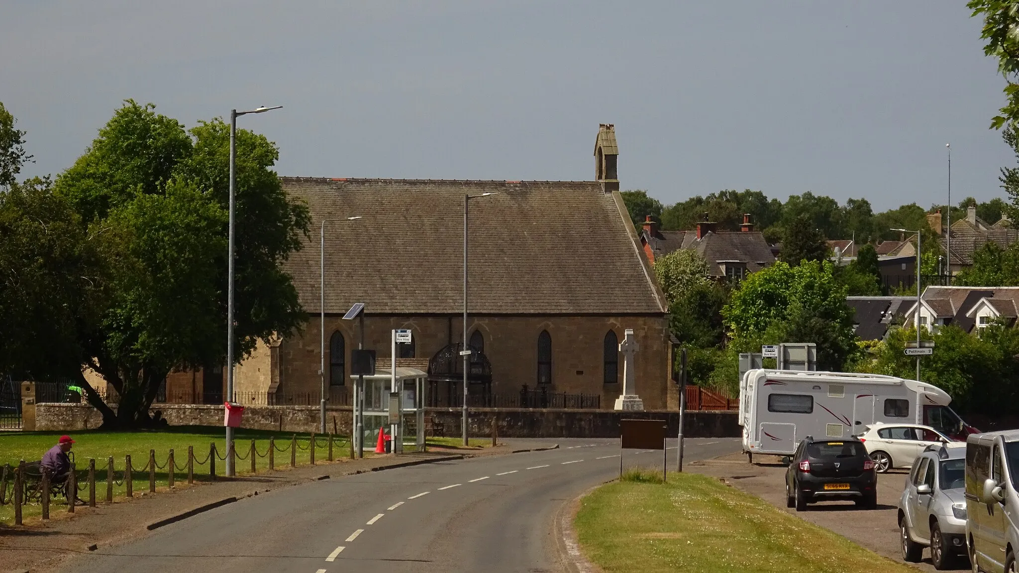 Photo showing: Previous Carstairs Junction Mission Church and War Memorial. South Lanarkshire.