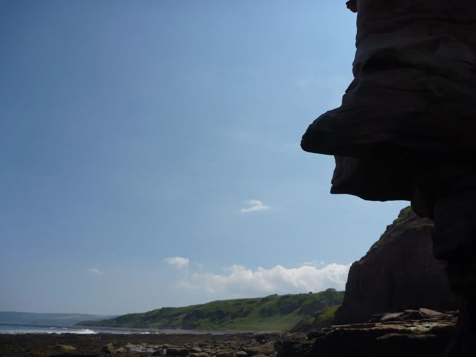 Photo showing: Coastal East Lothian : A Laughing Ronald Reagan at Bilsdean