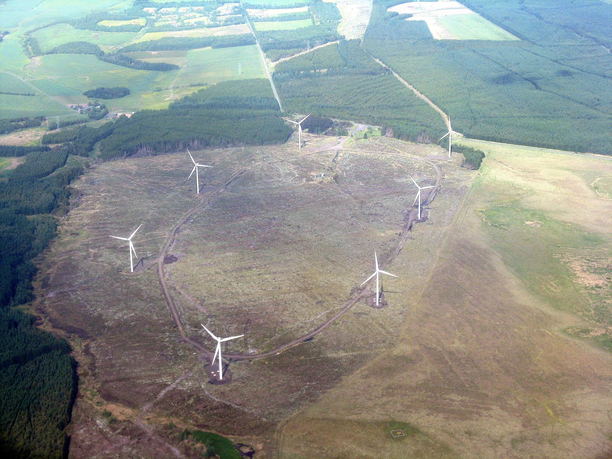 Photo showing: Wind farm near Hendry's Corse