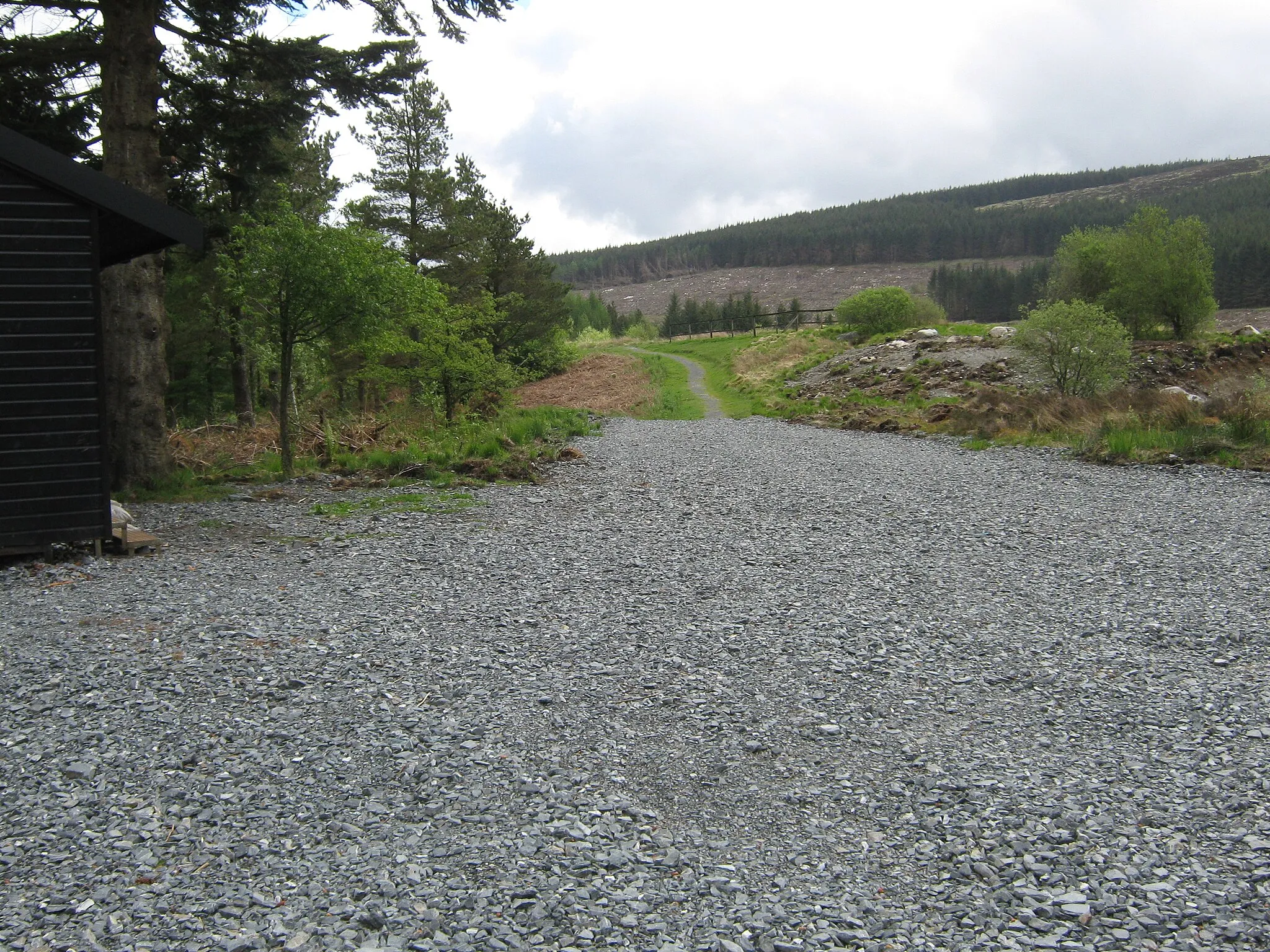 Photo showing: Path to the car park to the Galloway Red Deer Range