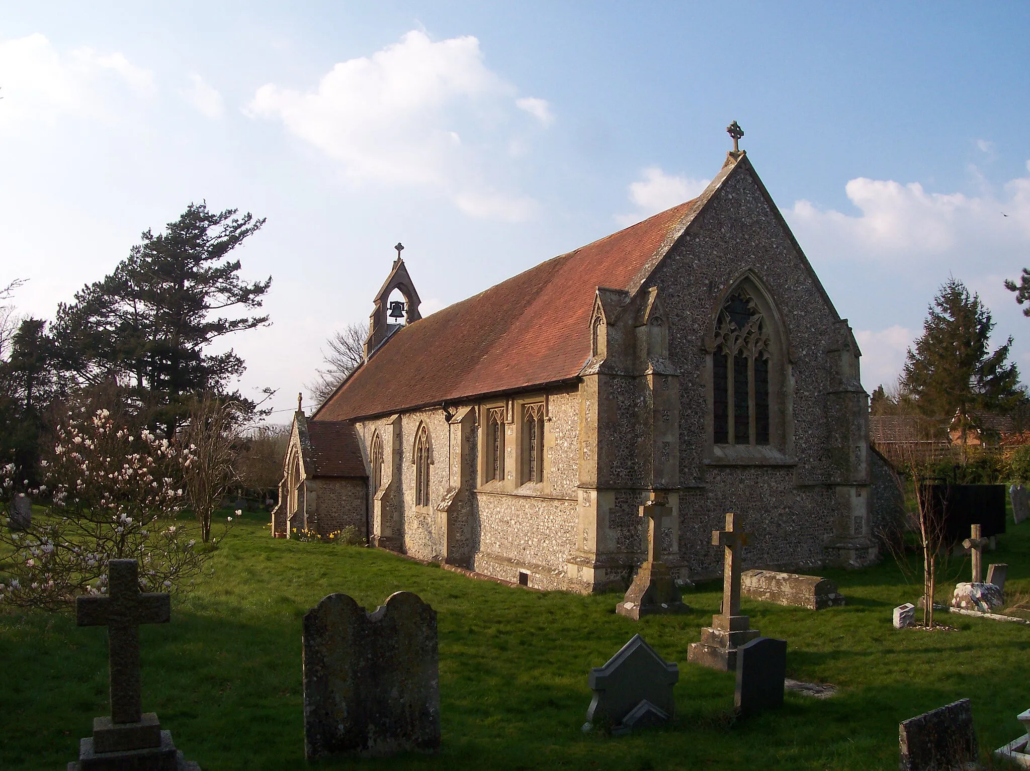 Photo showing: St. Leonard church, Cliddesden, Hampshire, England