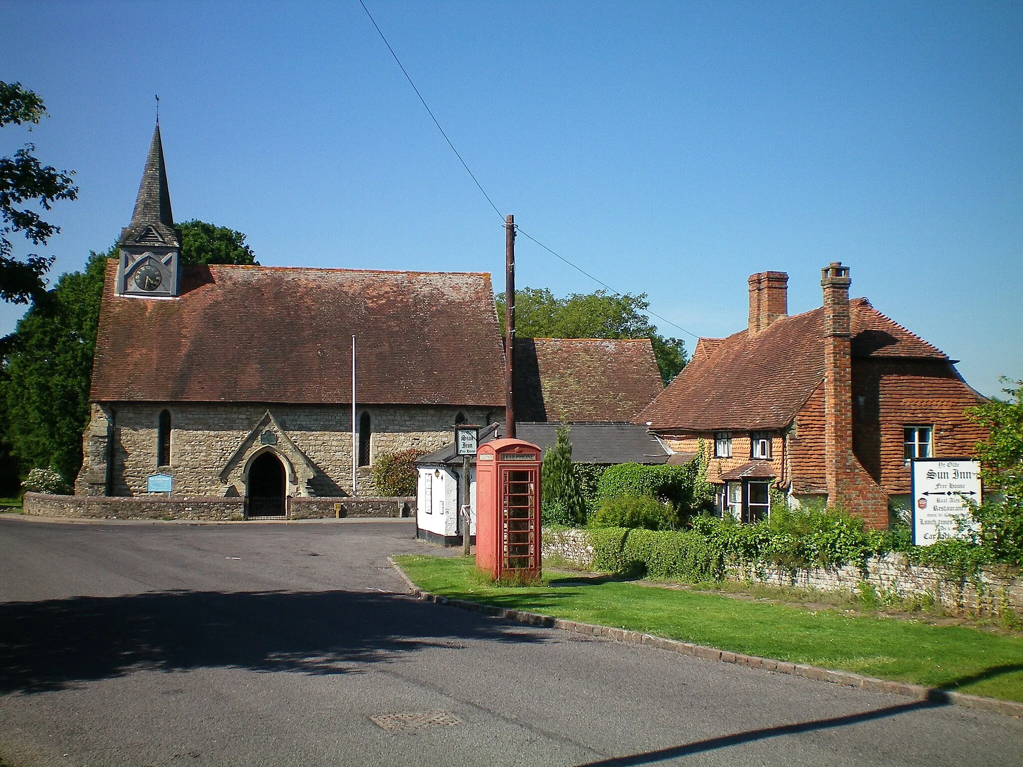 Photo showing: Plaistow village centre, West Sussex, England.