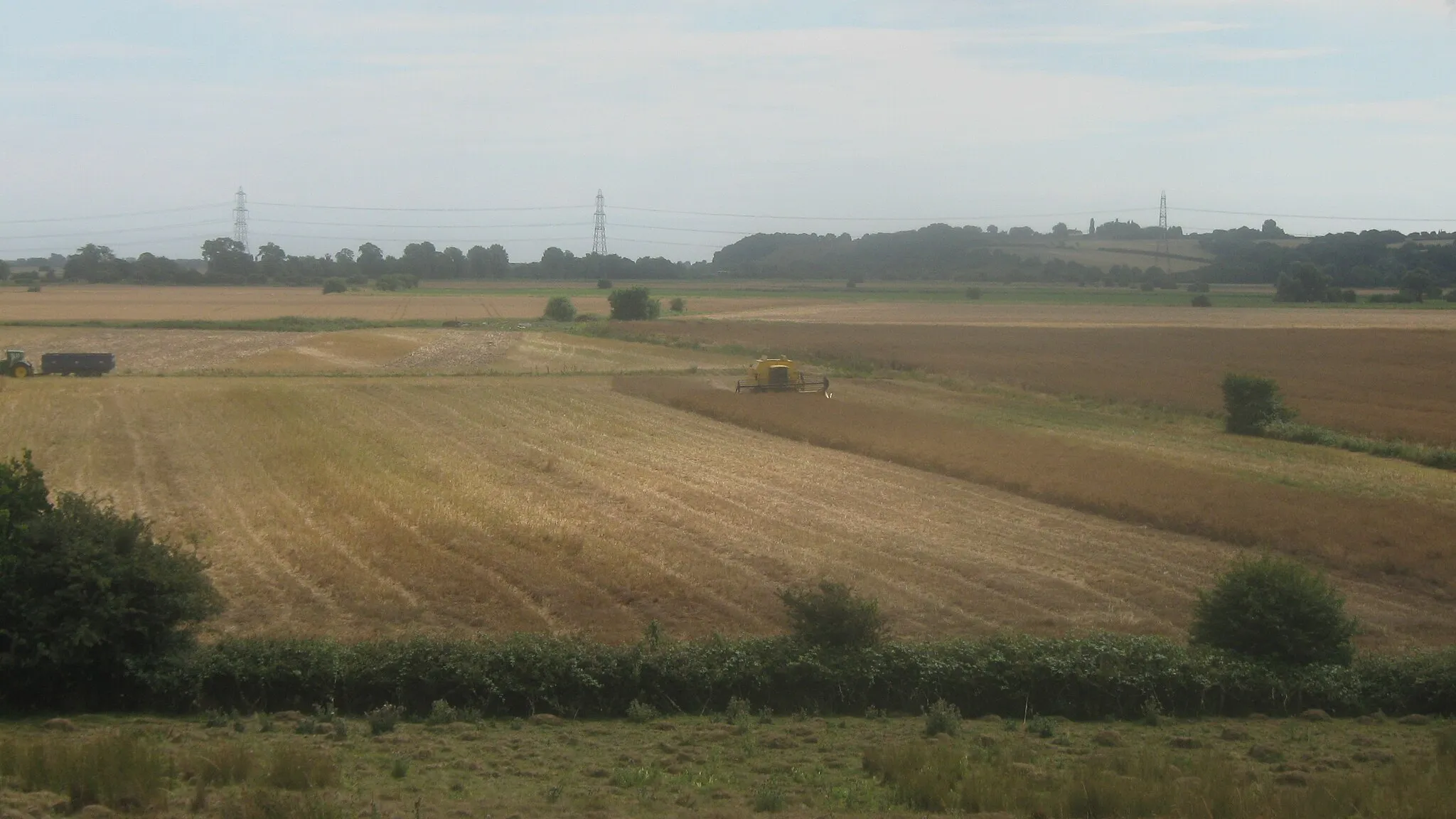 Photo showing: Cliff Marsh Farm summer harvest