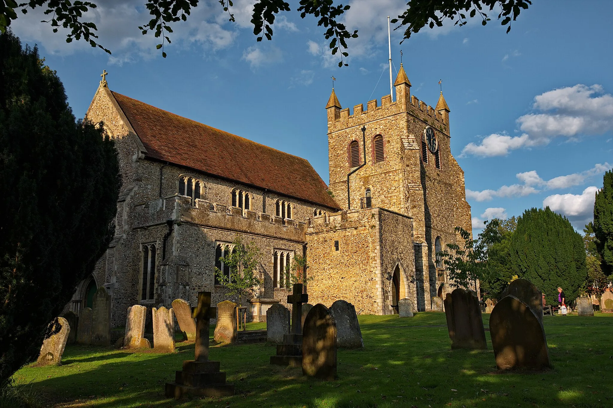 Photo showing: St Gregory & St Martin's Church in Wye, Kent.