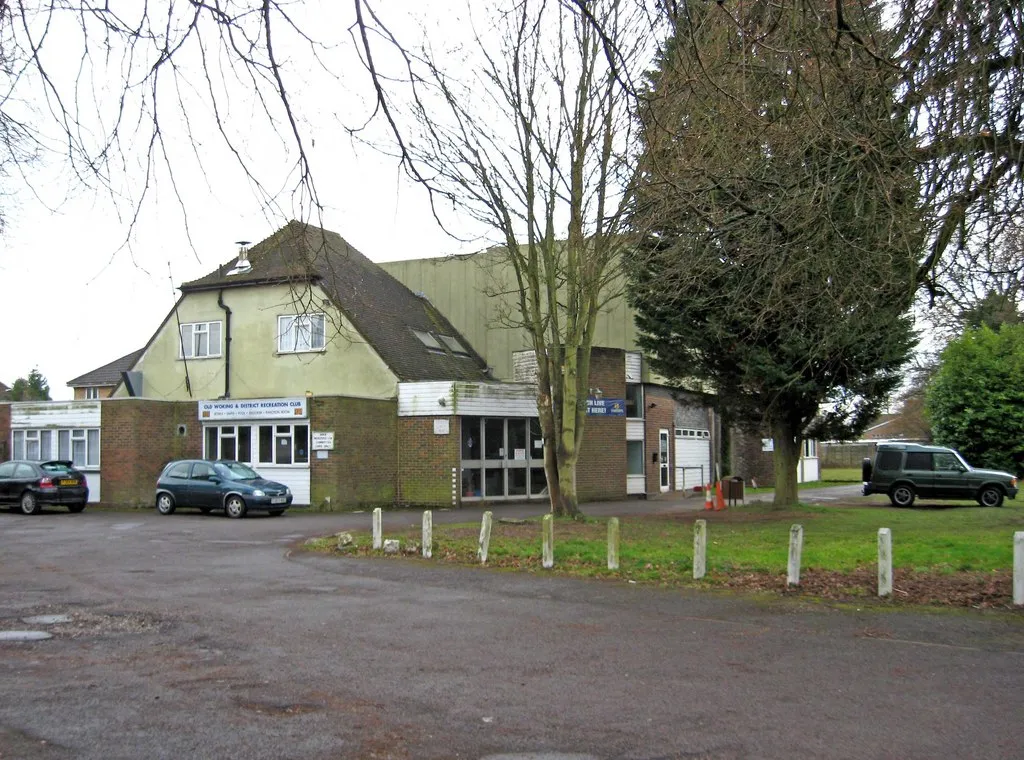Photo showing: Old Woking & District Recreation Club, 33 Westfield Road A sign outside indicates that the club's facilities include bowls, darts, pool, and snooker. A function room is also available. The club is CIU affiliated.