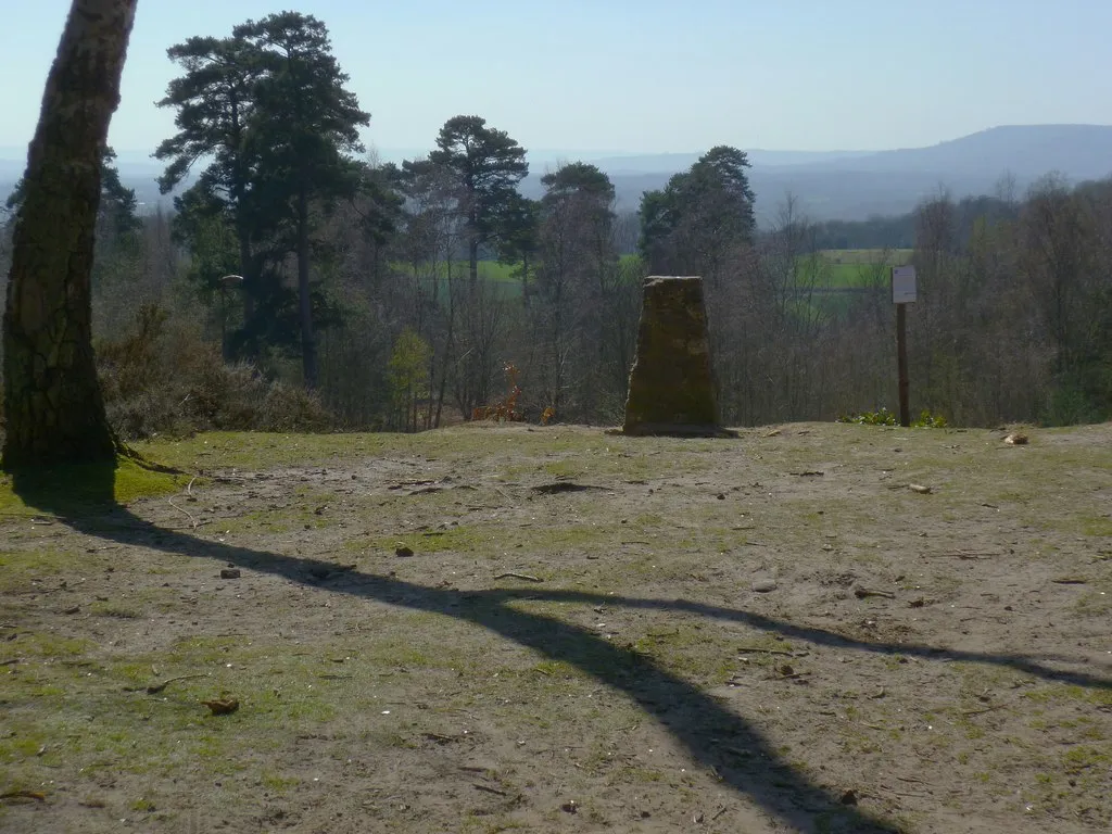 Photo showing: Trig point on Hydon's Ball with view of Blackdown