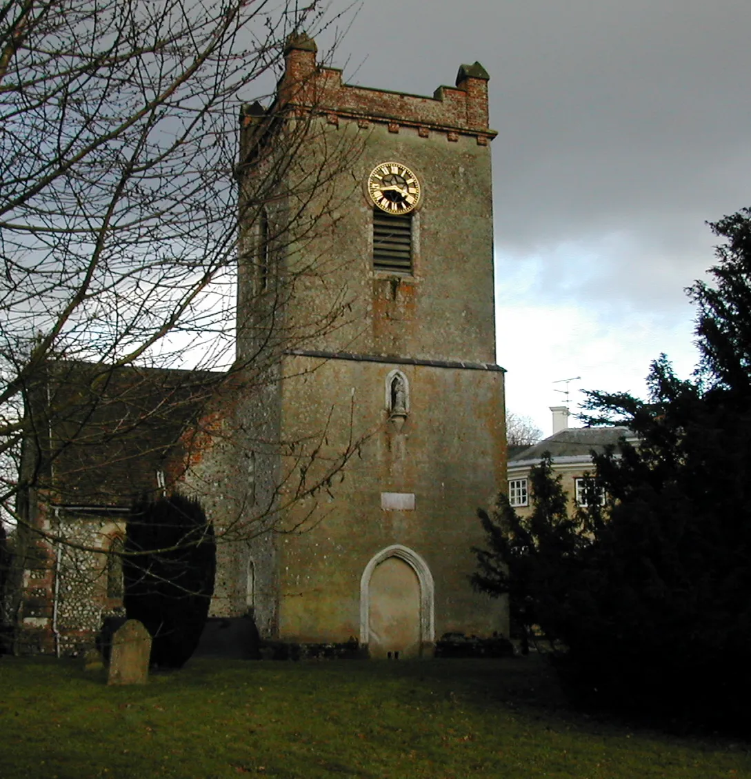 Photo showing: St Mary's, Newton Valence, 26 Jan 2006. Photographed by Jonathan Barnes