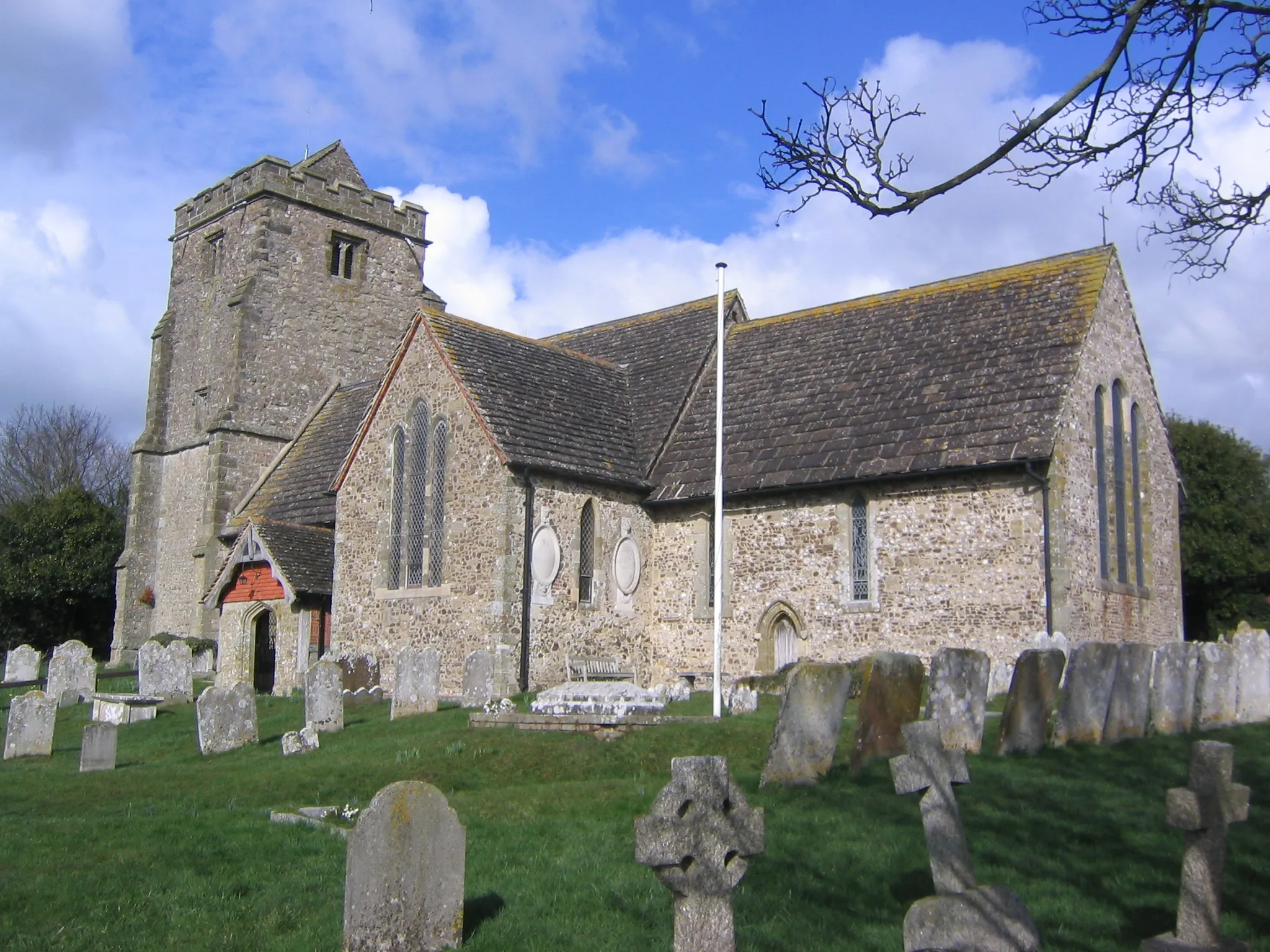 Photo showing: St Mary's parish church, Thakeham, West Sussex, seen from the south