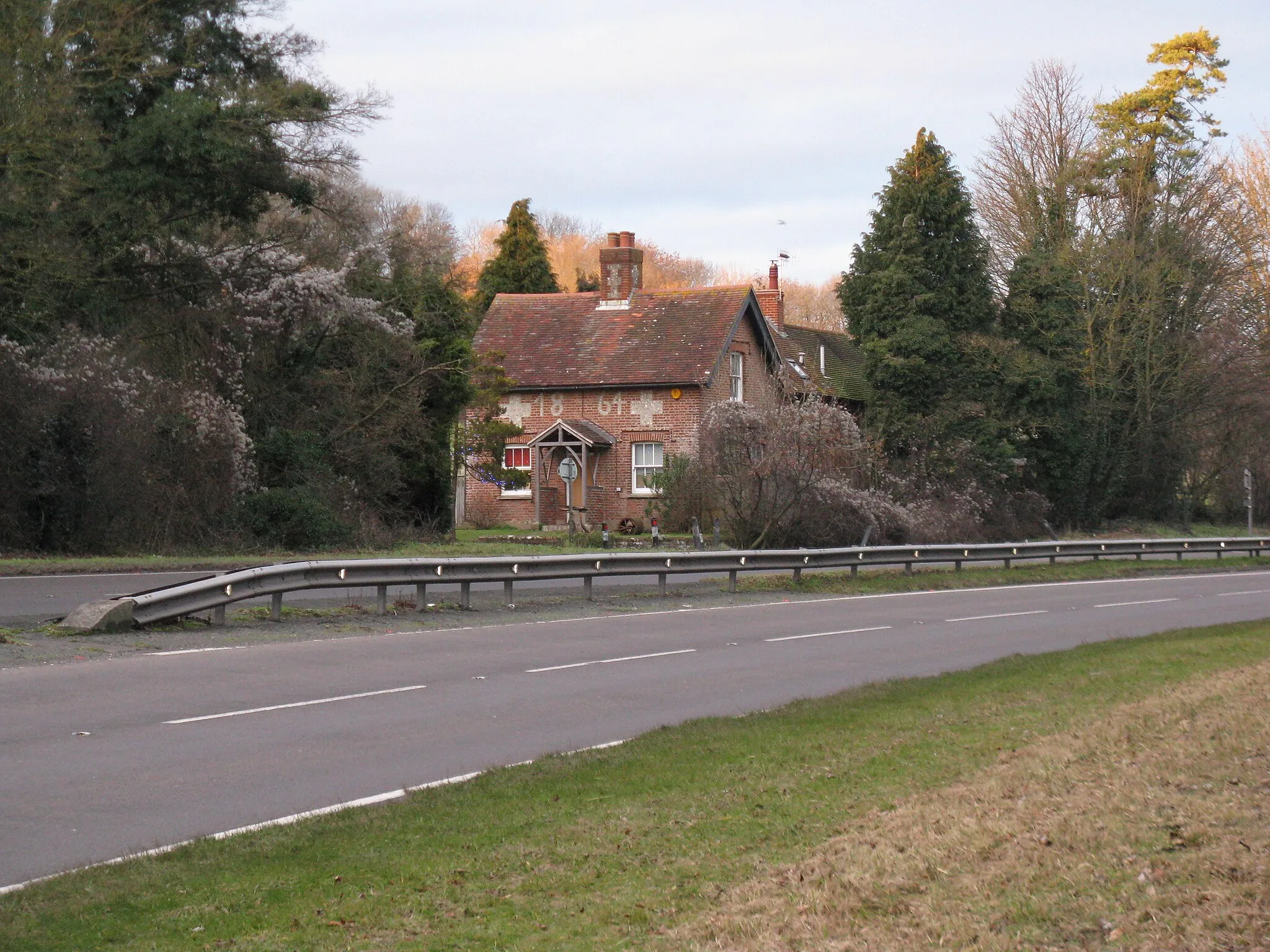 Photo showing: A clear message of when the house was built, by the A24