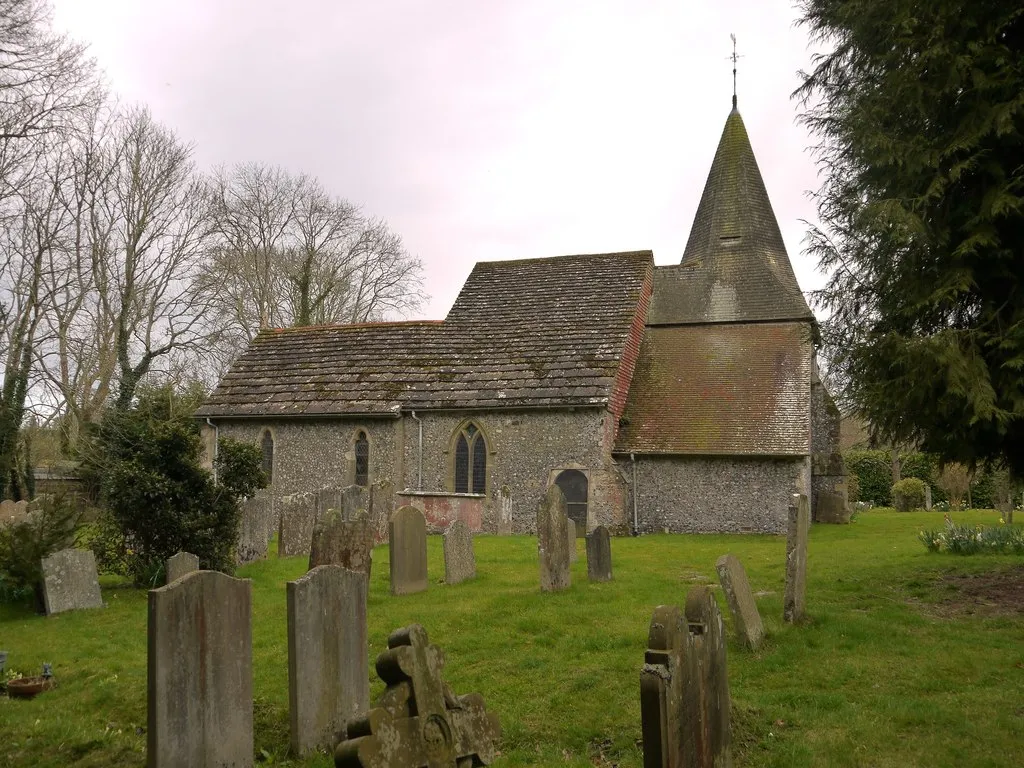 Photo showing: Ashurst church from the north