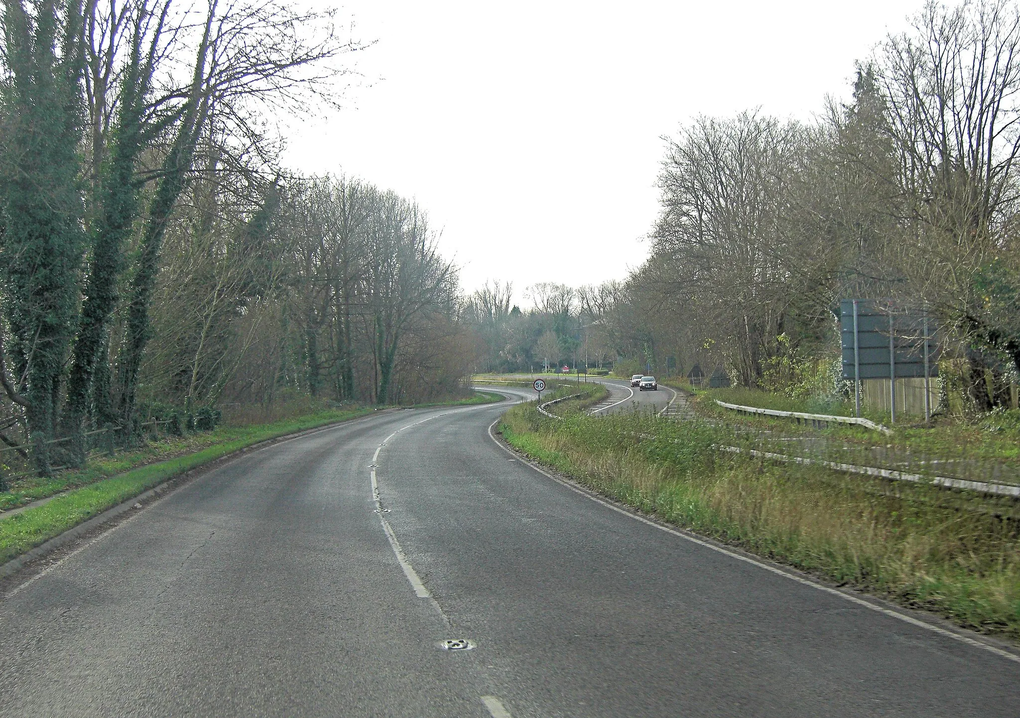 Photo showing: A33 southwest of Abbots Worthy