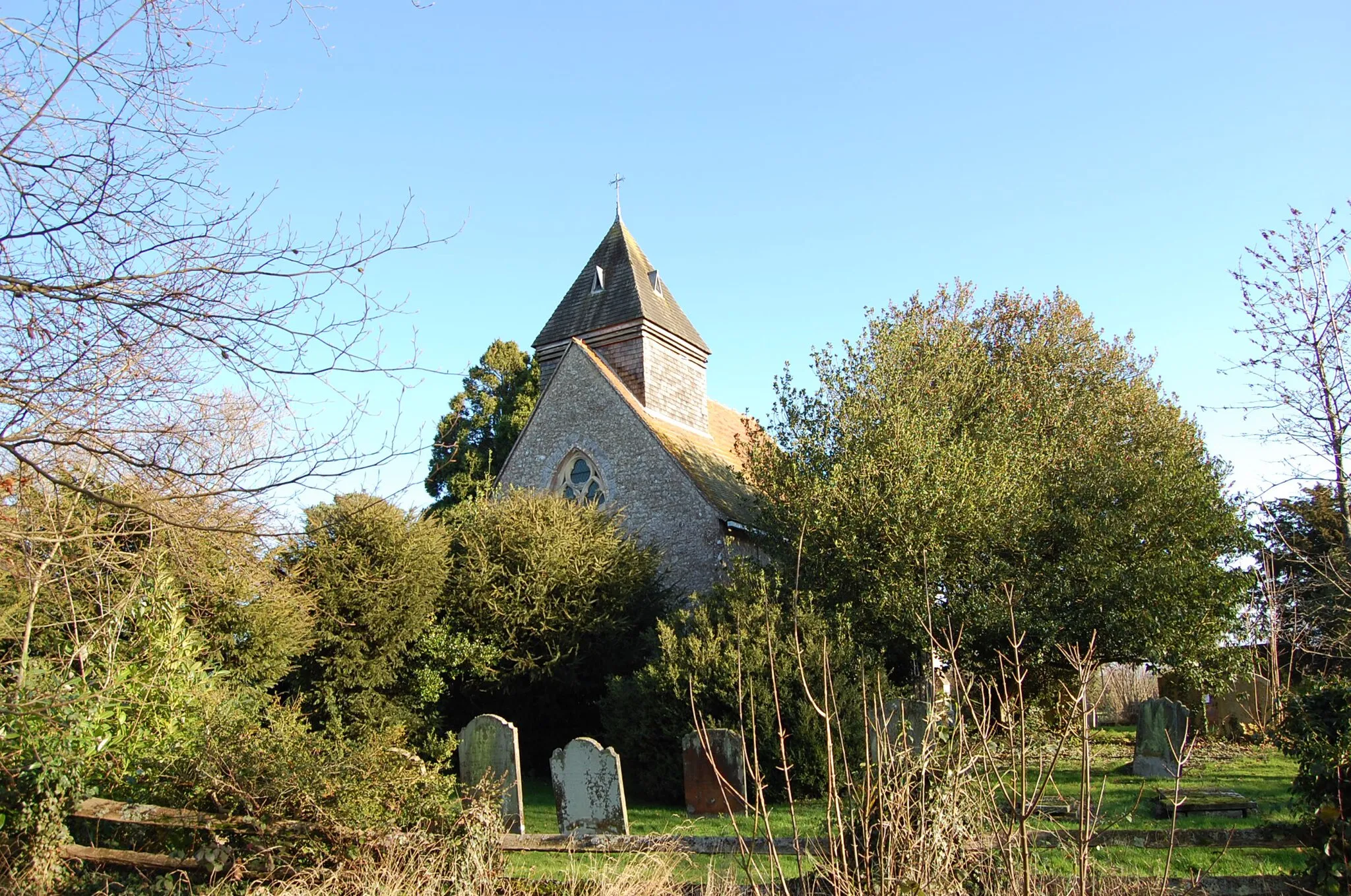 Photo showing: Western end, St Mary's church, Orlestone