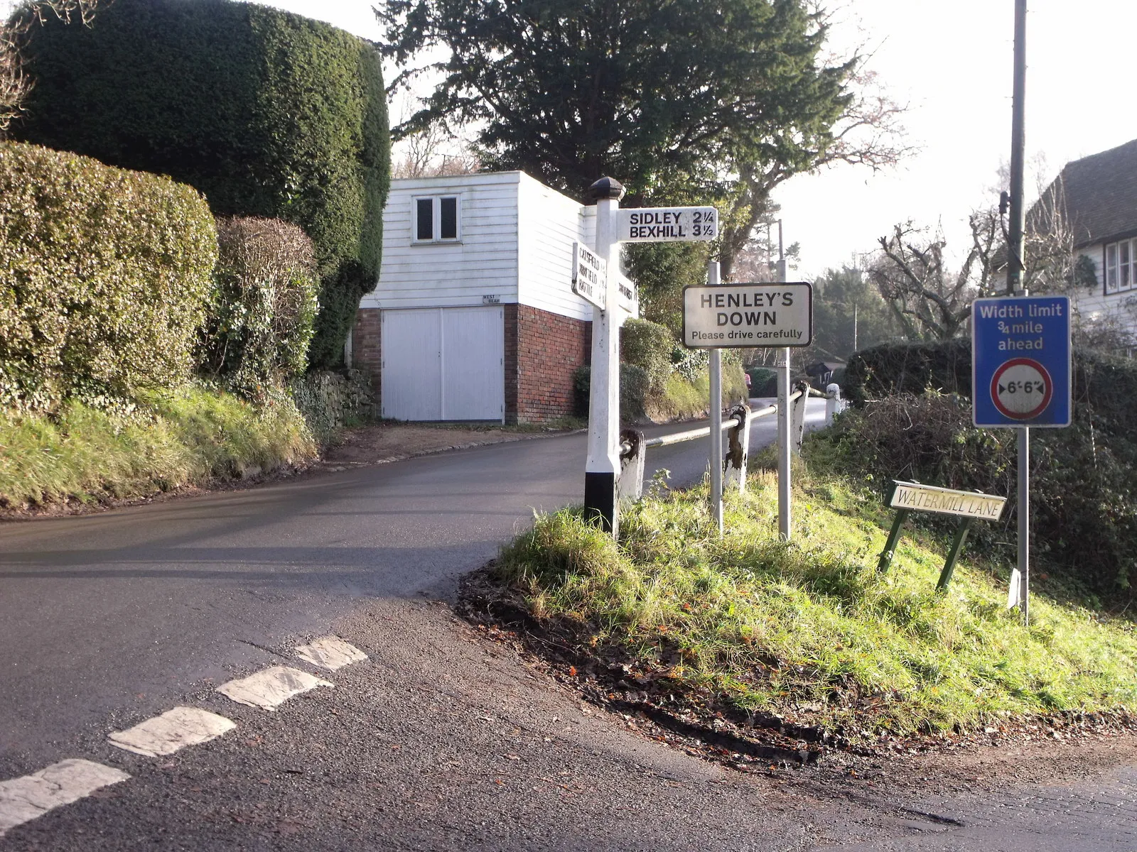 Photo showing: Collection of signs, Henley's Down, East Sussex