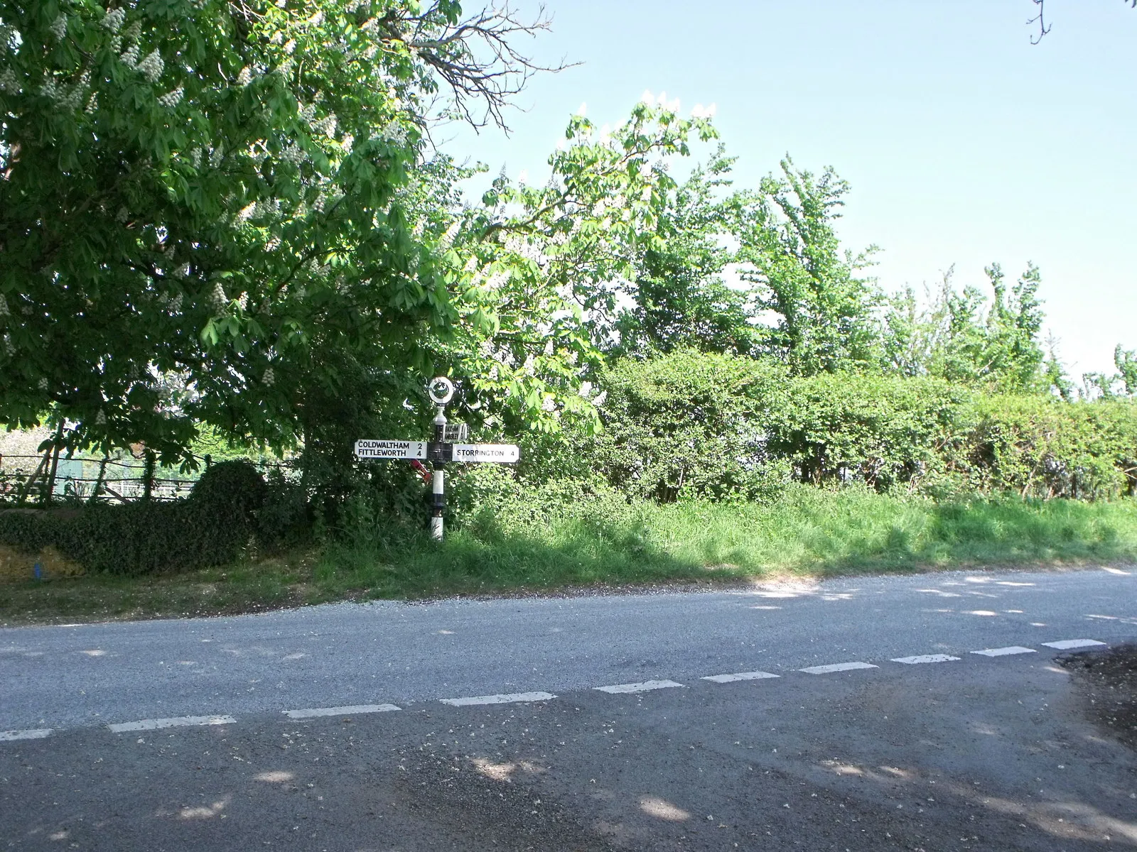 Photo showing: Direction sign, Greatham, West Sussex