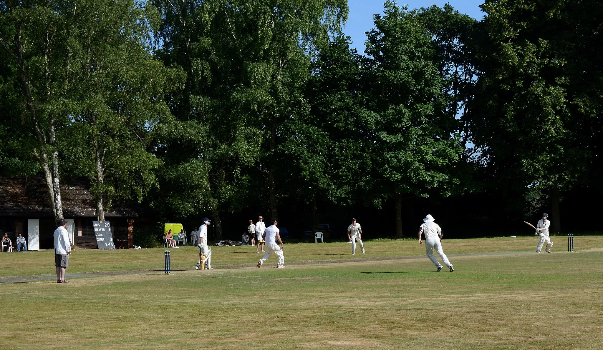 Photo showing: A village cricket match between Grafham and Smithbrook, and Alton