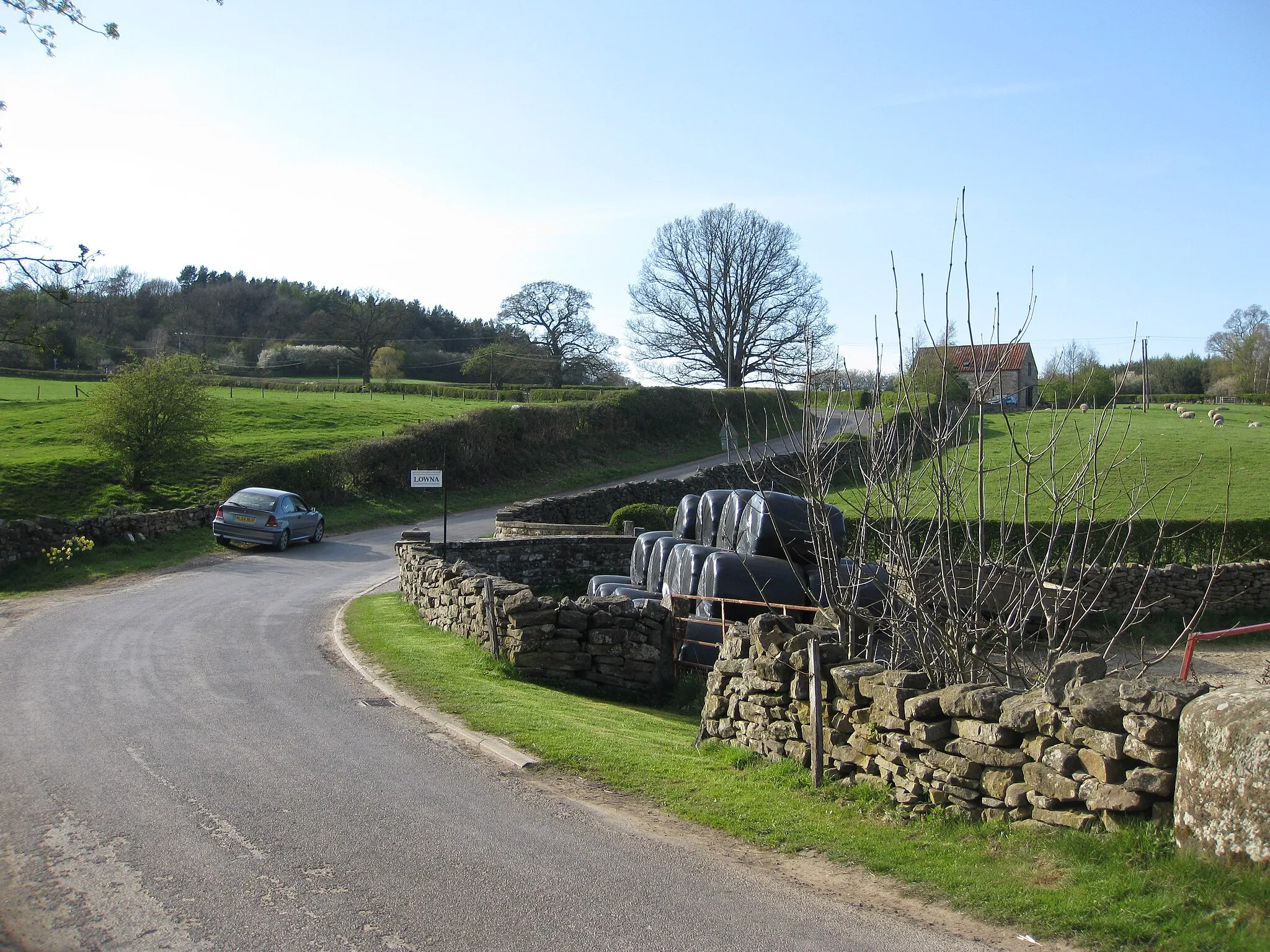 Photo showing: Bales at Lowna