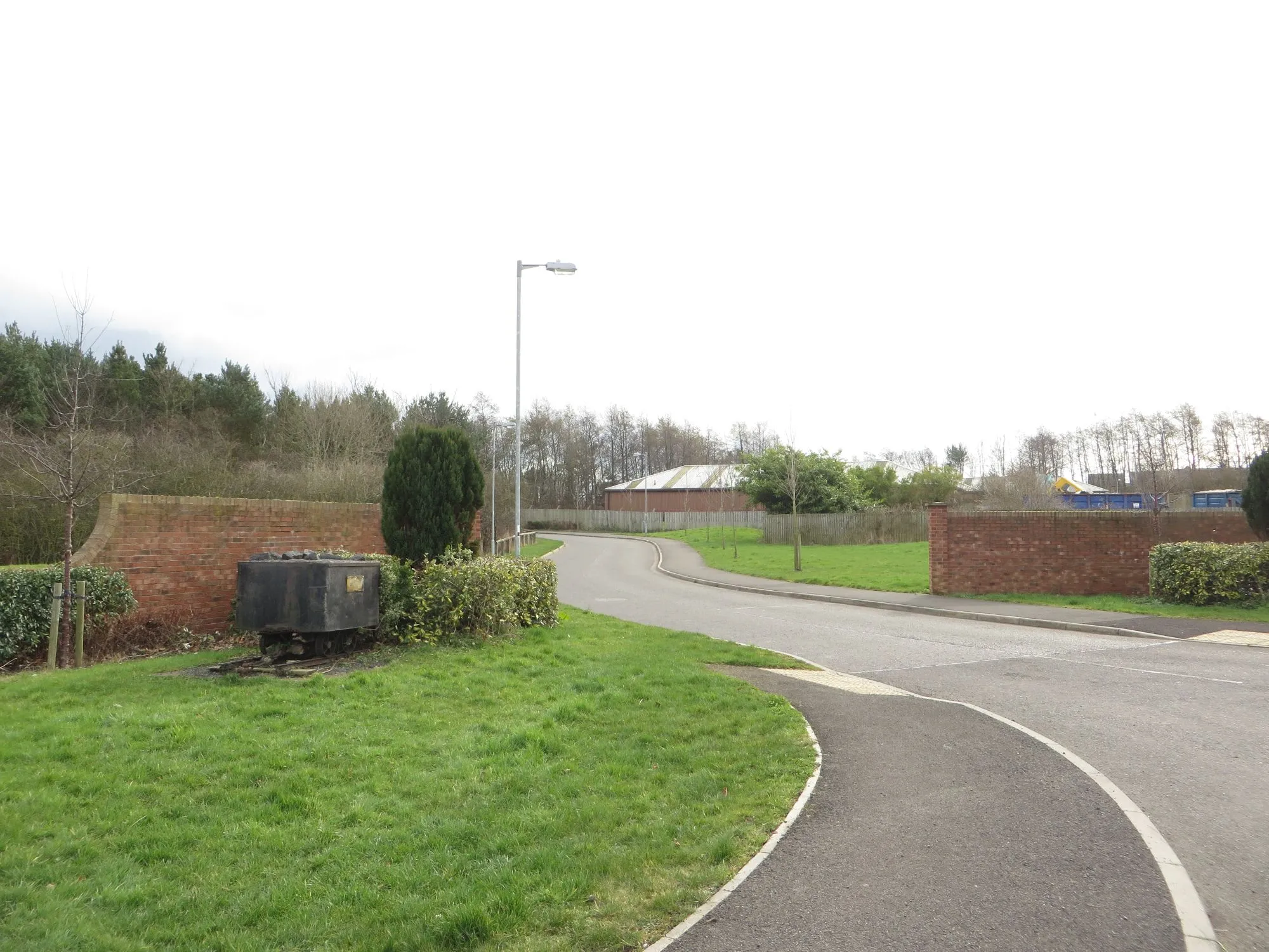 Photo showing: Housing estate access road, Pegswood