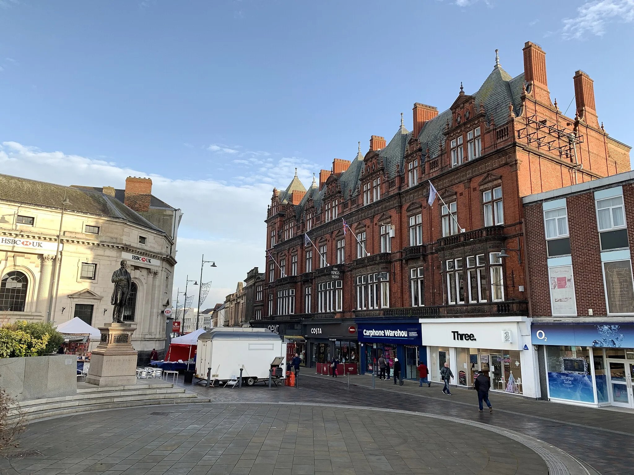 Photo showing: Grade II listed. Listing number 1310393. 1893. Robust late Victorian facade of 3 storeys and attic, 7 bays, the northern bay being a 4-storey tower and having a low, 3-storey half-bay beyond, holding the former yard gateway.