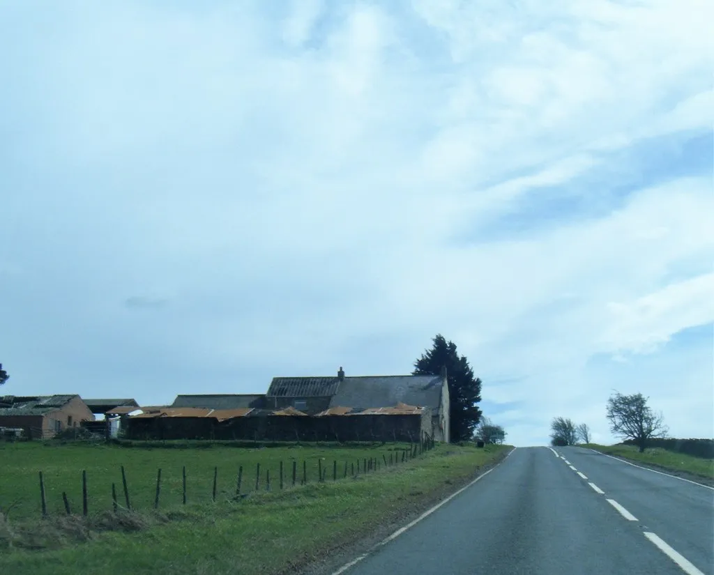 Photo showing: A68 at High Hermitage Farm