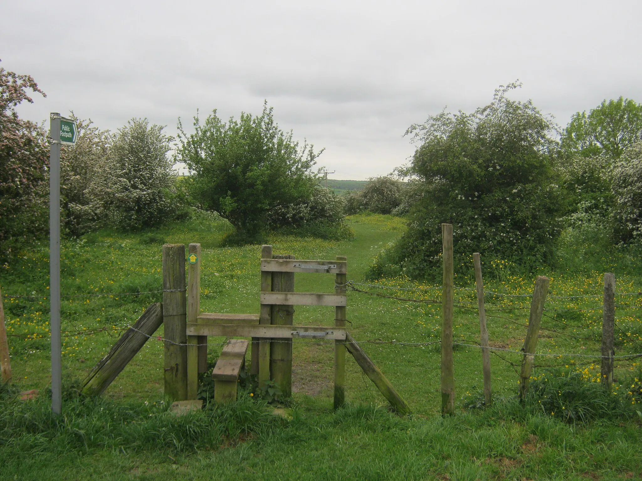 Photo showing: Stile in Sherburn Hill for footpath to Shadforth