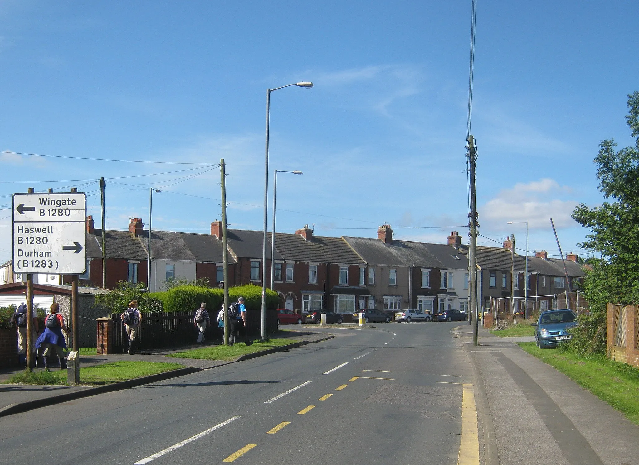 Photo showing: Station Road meeting Salters Lane (B1280) in Shotton Colliery