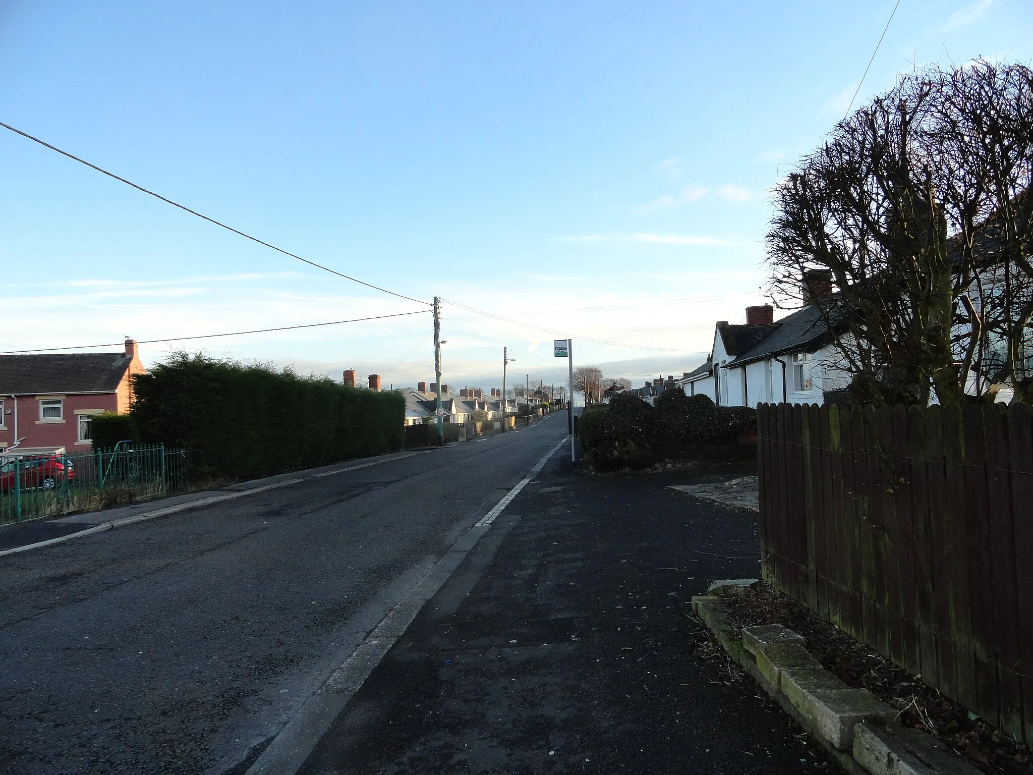 Photo showing: The main road through Burnhope