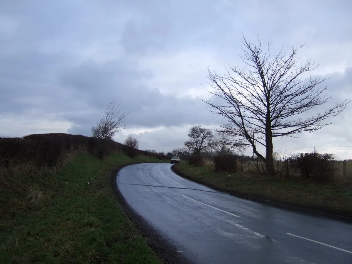 Photo showing: Bend in the road towards Bishopton