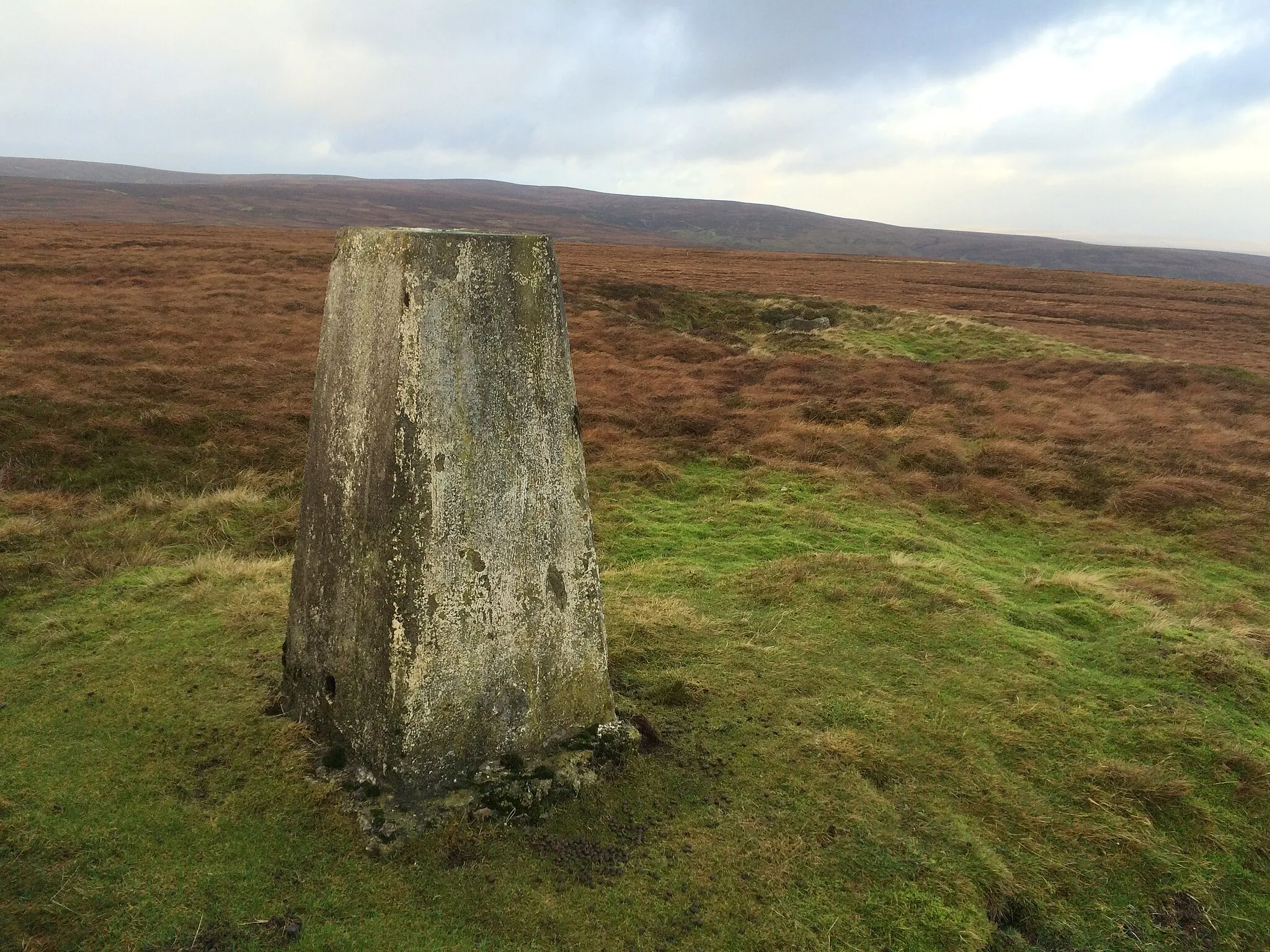 Photo showing: Great Pinseat Trig Point 1914'