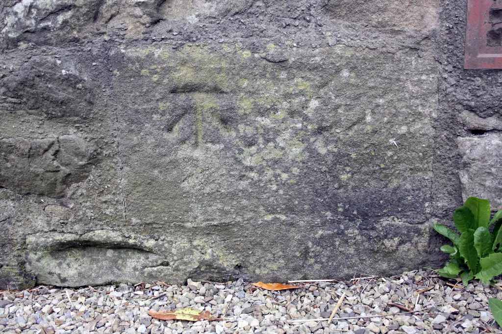 Photo showing: Benchmark on Craggs Lane Farm