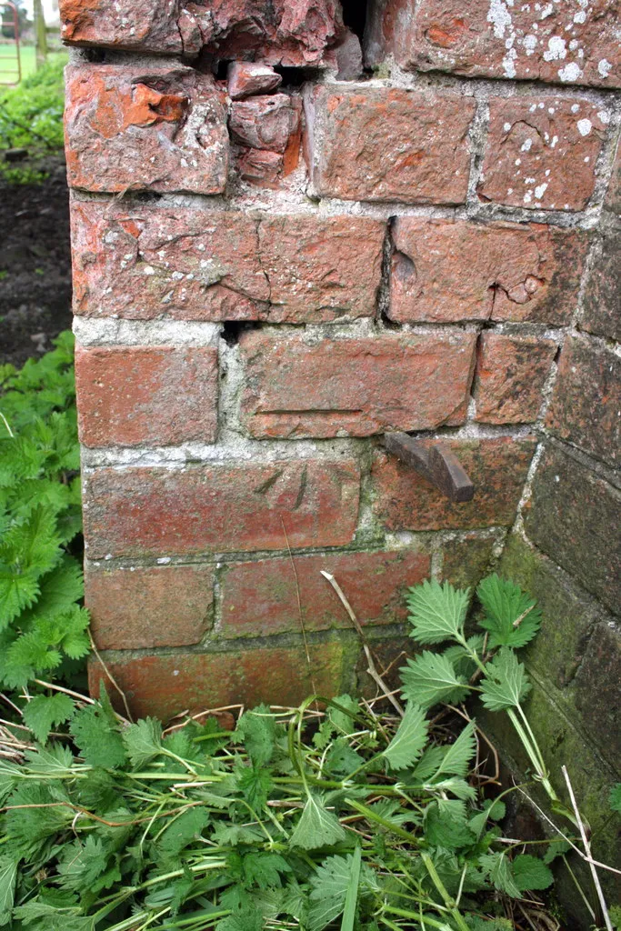 Photo showing: Benchmark on bridge of disused railway