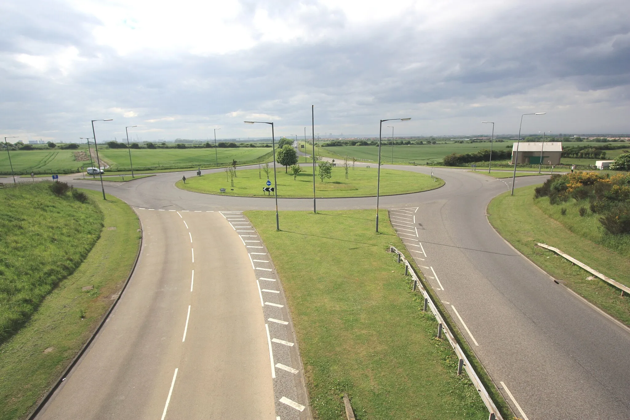 Photo showing: Roundabout on the A174 road near New Marske