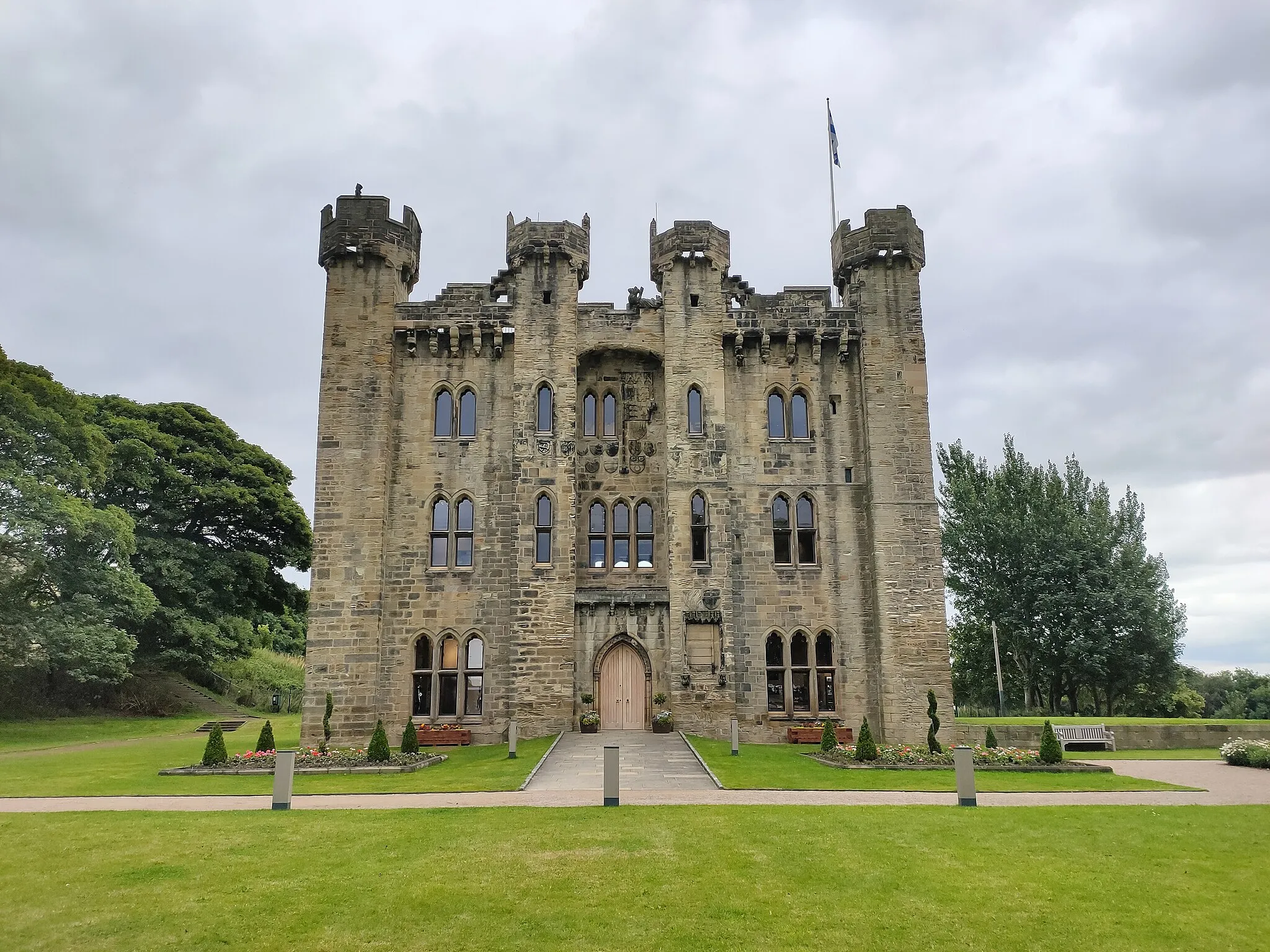 Photo showing: Hylton Castle (castle in Sunderland, UK). Facing approximately east. Taken on 3/8/2023