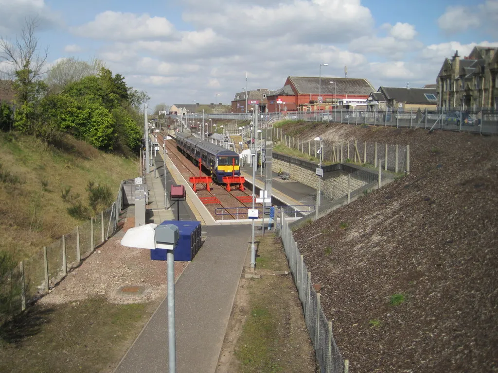 Photo showing: Larkhall railway station, Lanarkshire