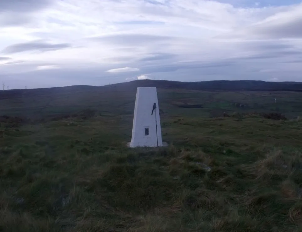 Photo showing: Triangulation pillar, Lewis Hill