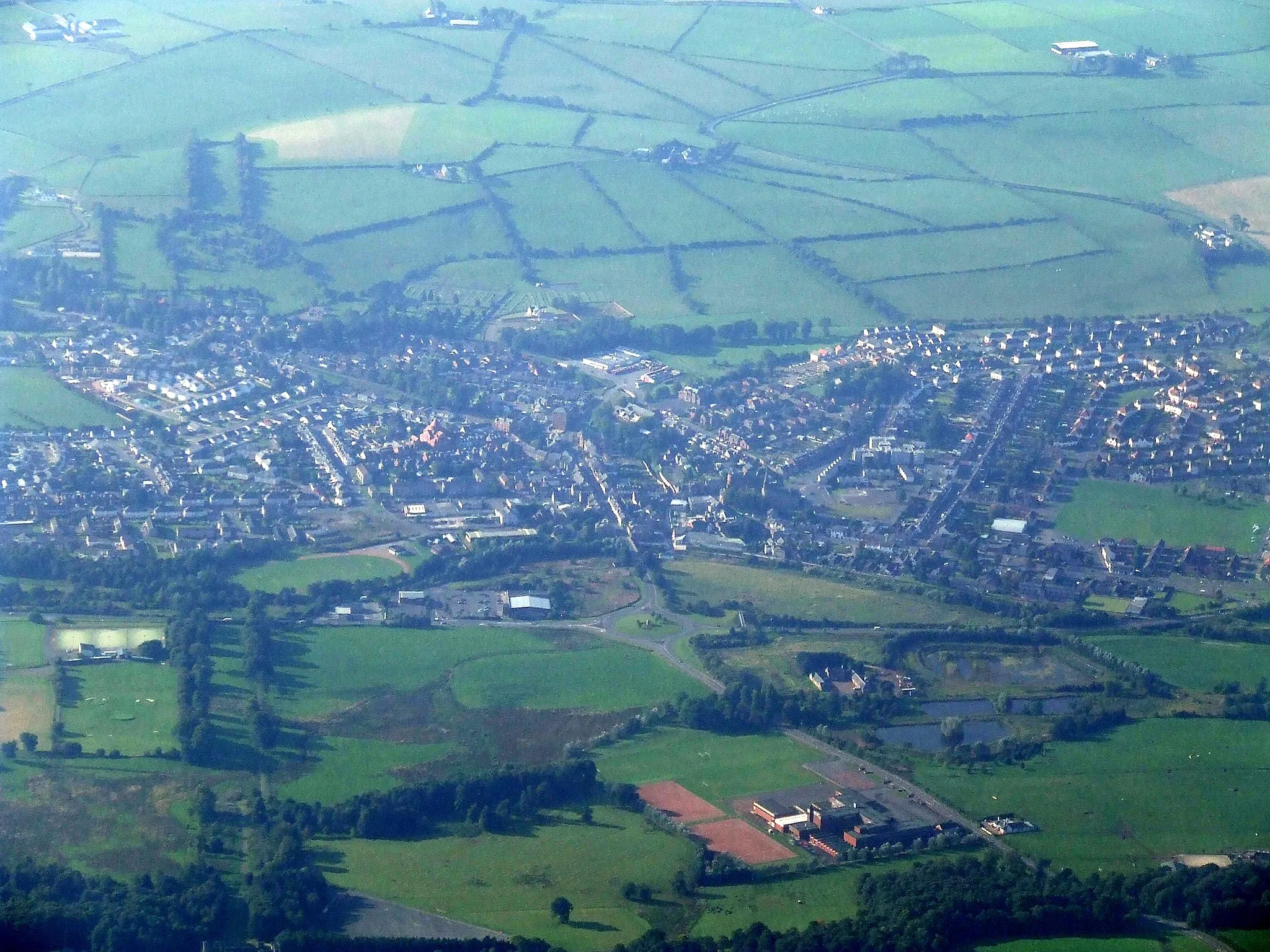 Photo showing: Galston from the air