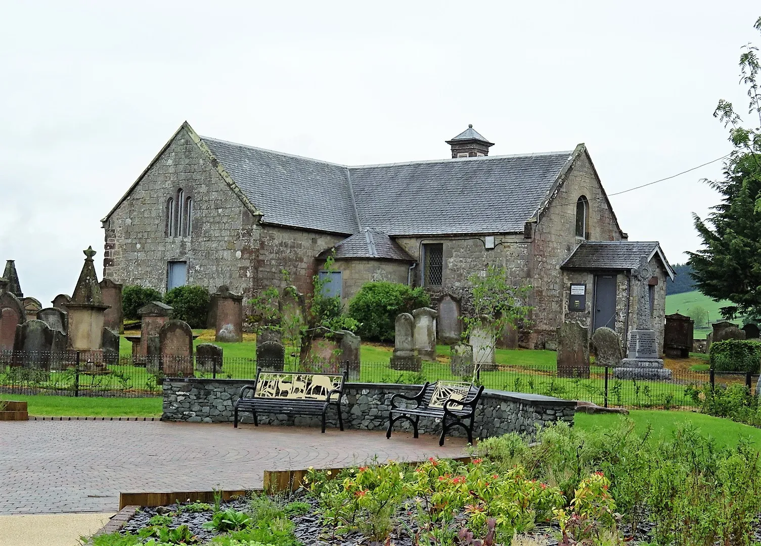 Photo showing: Crawfordjohn heritage venture museum, South Lanarkshire. View from the east with the park.