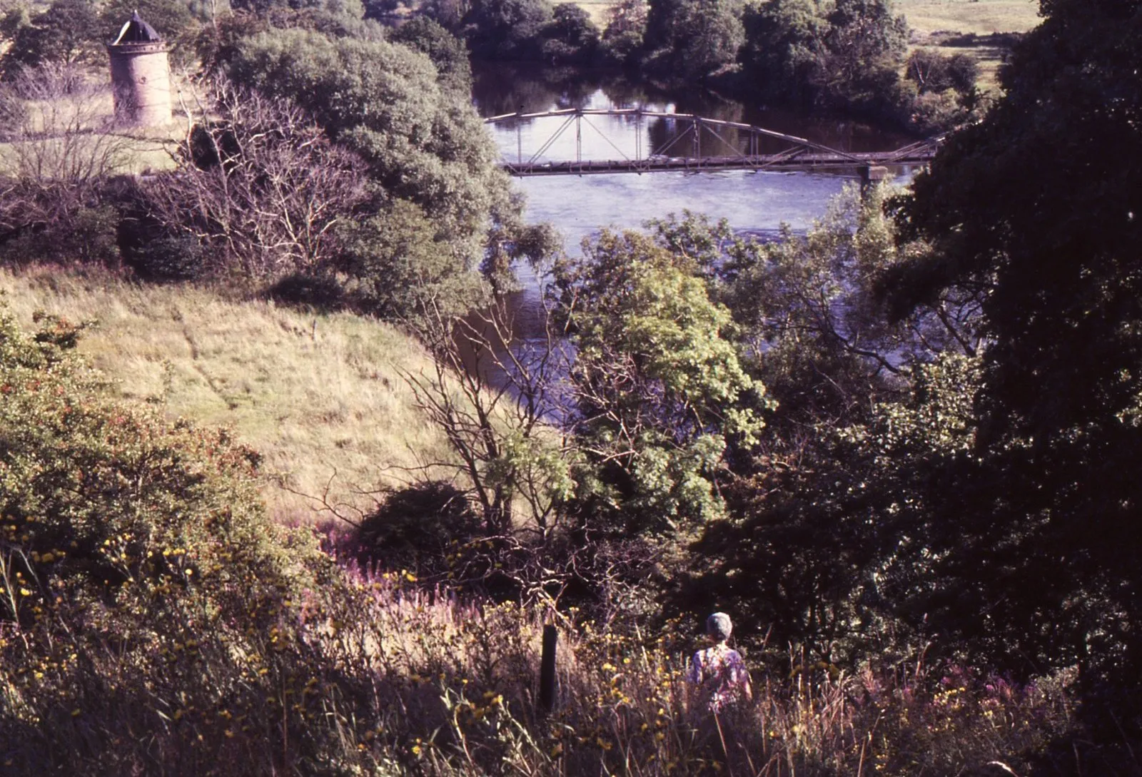 Photo showing: Pipe Bridge over the River Clyde and Daldowie Doocot