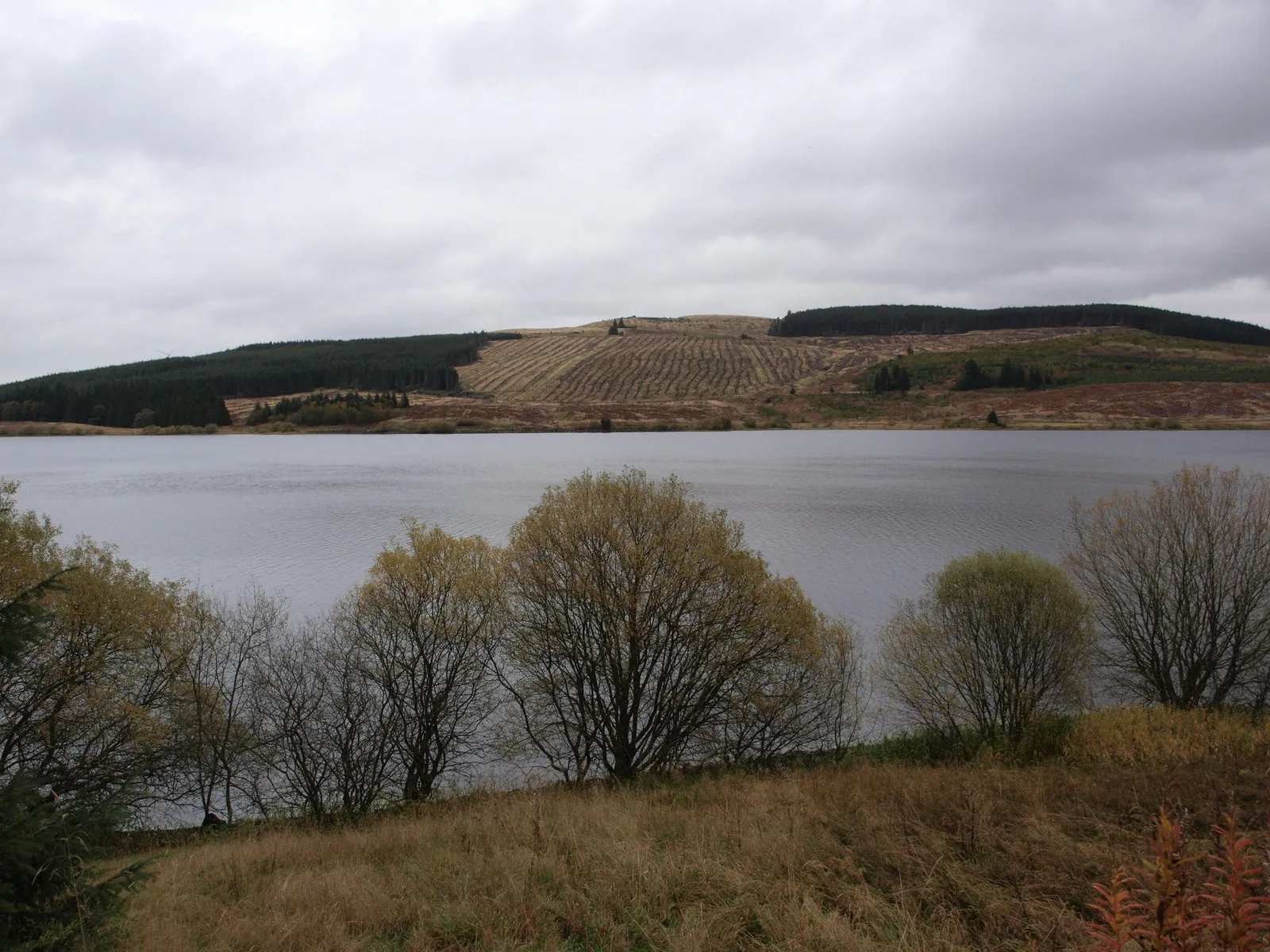 Photo showing: Looking north over the Carron Valley Reservoir