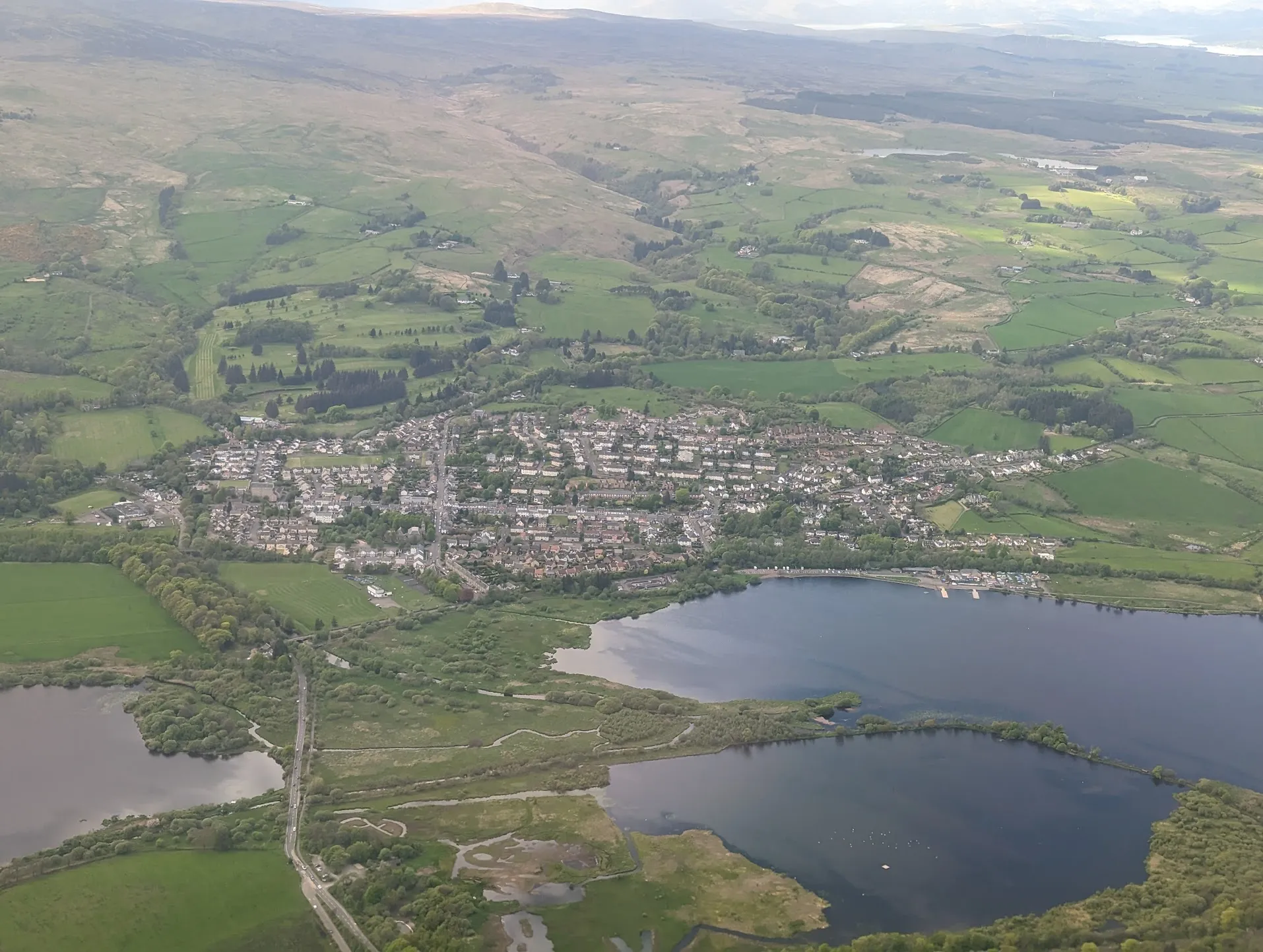 Photo showing: Lochwinnoch from the air, May 2023