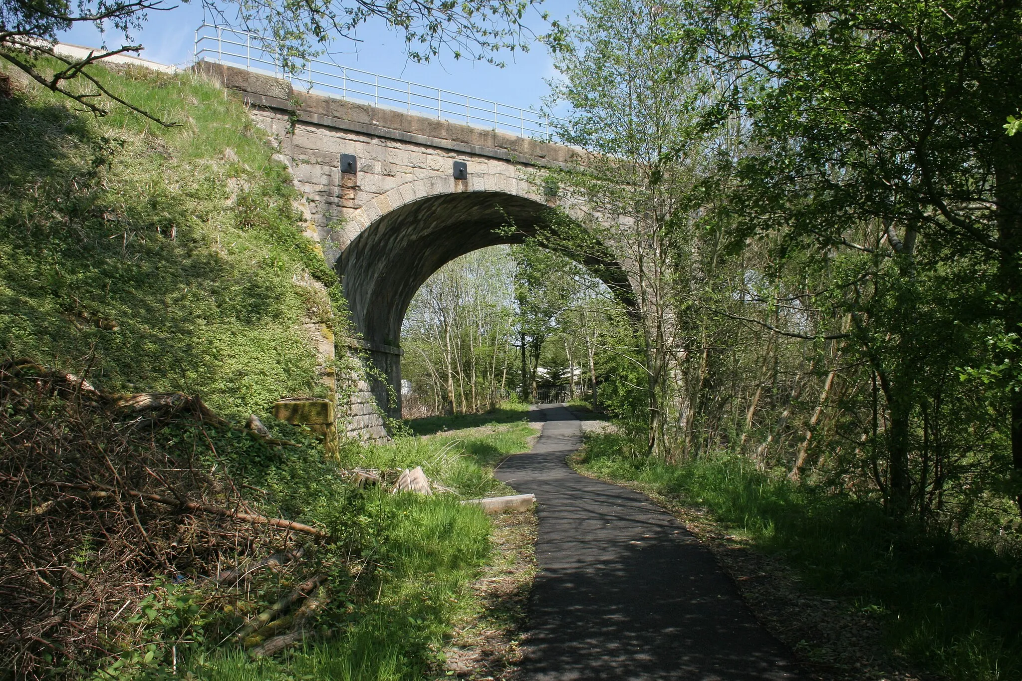 Photo showing: Footpath under the Salterland Viaduct