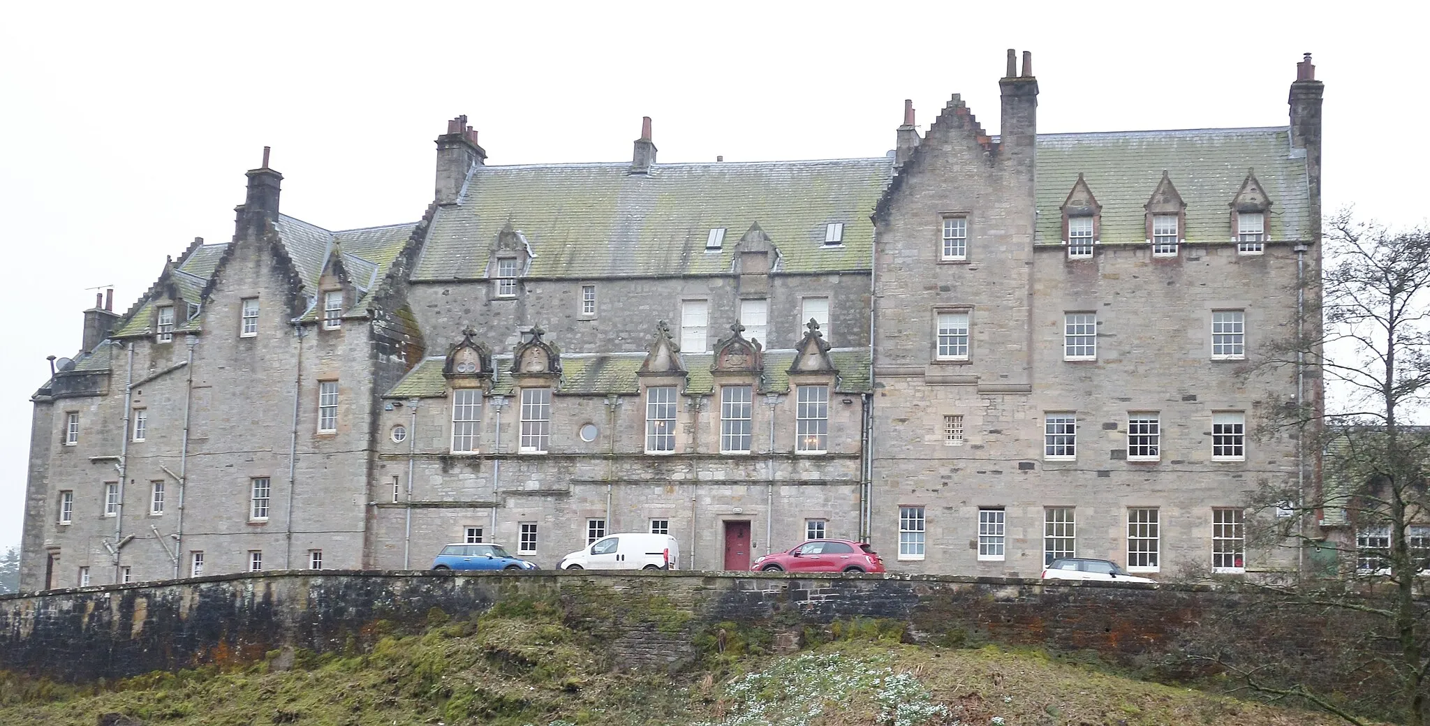 Photo showing: Blair Castle, Dalry, North Ayrshire, Scotland. View from the north.