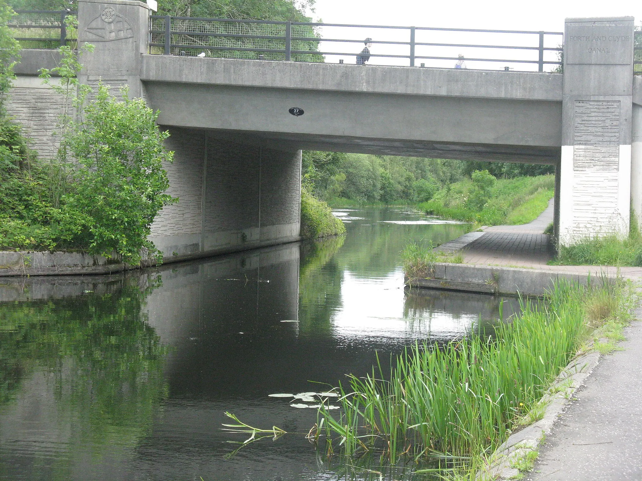 Photo showing: The Forth & Clyde Canal at Kelvindale