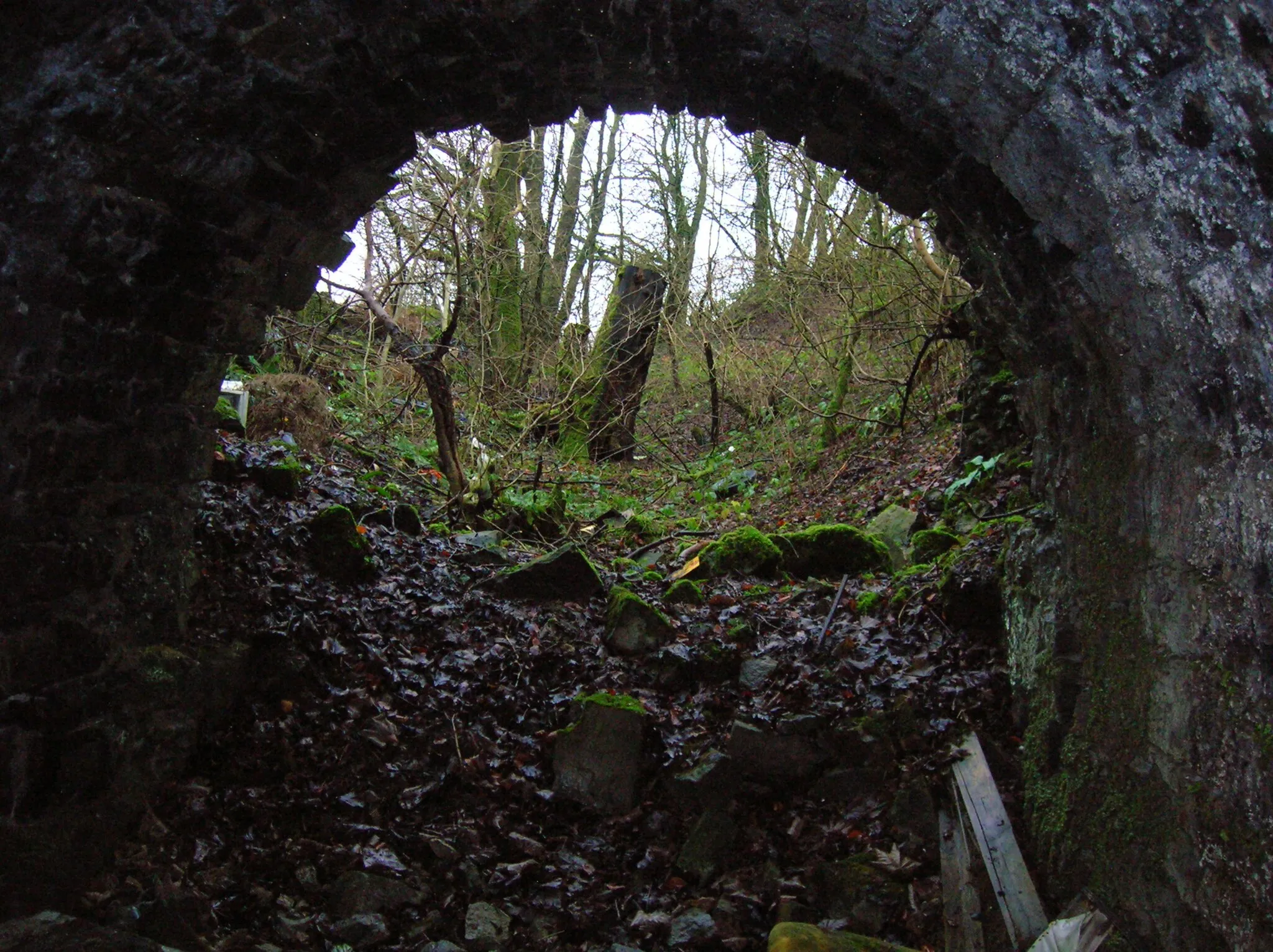 Photo showing: A view looking out from the Broadstone Limekiln, Beith, North Ayrshire, Scotland.