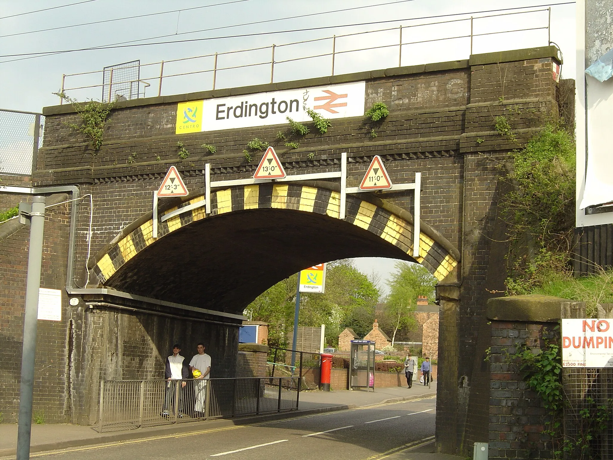 Photo showing: Bridge at Erdington railway station, with the letters LMS (London, Midland and Scottish Railway) still clearly visible.