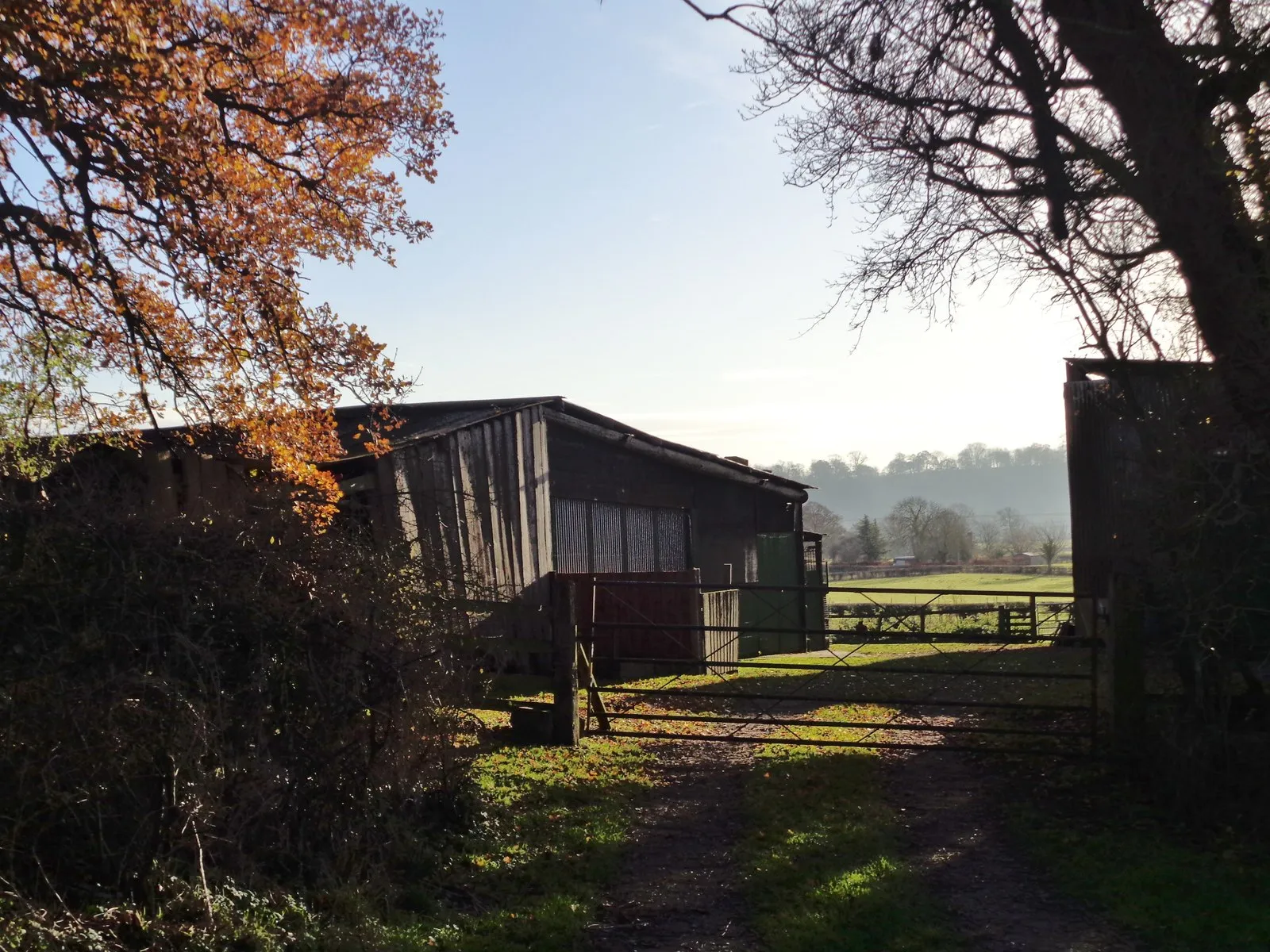 Photo showing: Barn and kennels, Moors Lane, Feckenham