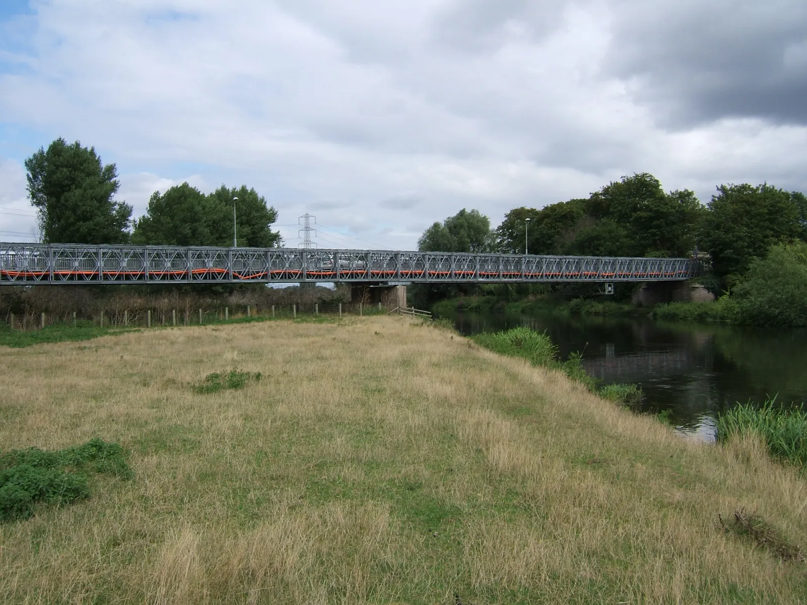 Photo showing: Mabey Bailey bridge across Walton on Trent flood plain