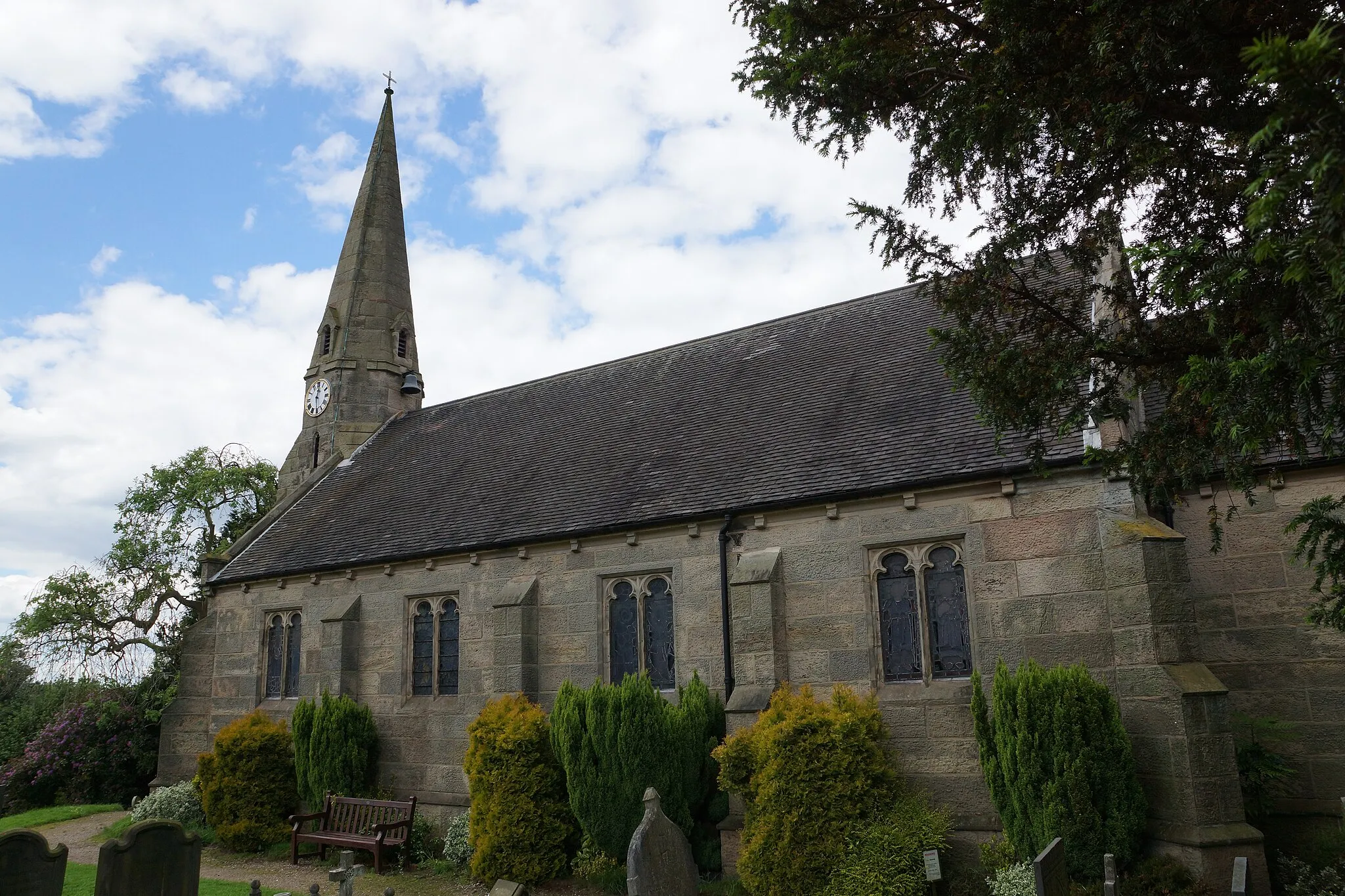 Photo showing: Parish church of St John the Baptist Wall, Staffordshire, seen from the southeast