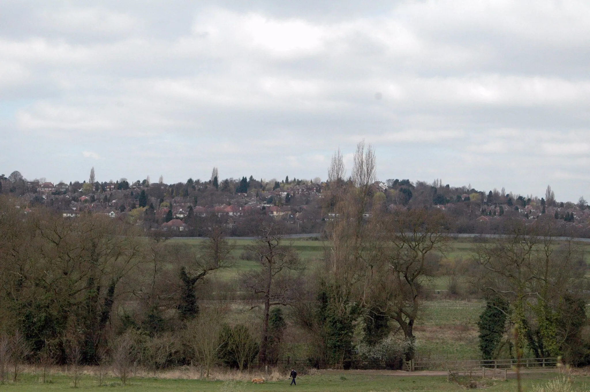 Photo showing: This is the area of Maney in the distance as viewed from the other side of New Hall Valley in Sutton Coldfield, Birmingham, England