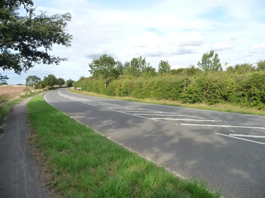 Photo showing: A former A road leaving Harvington