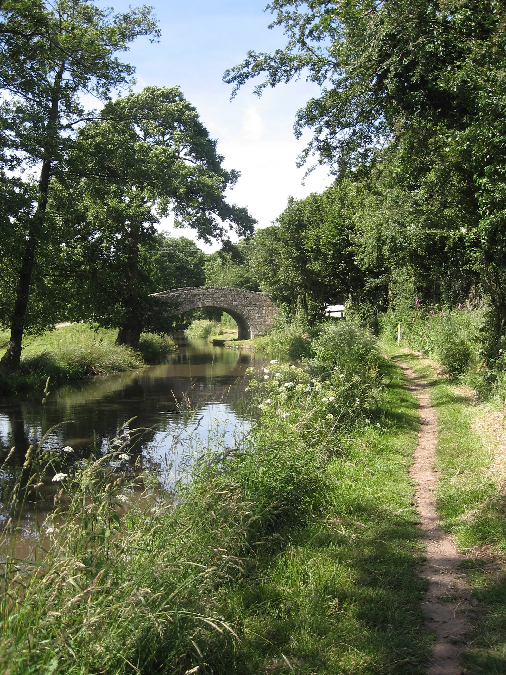 Photo showing: Forming the eastern border of the Brecon Beacons (now Bannau Brycheiniog) National Park just south of Goytre Wharf.